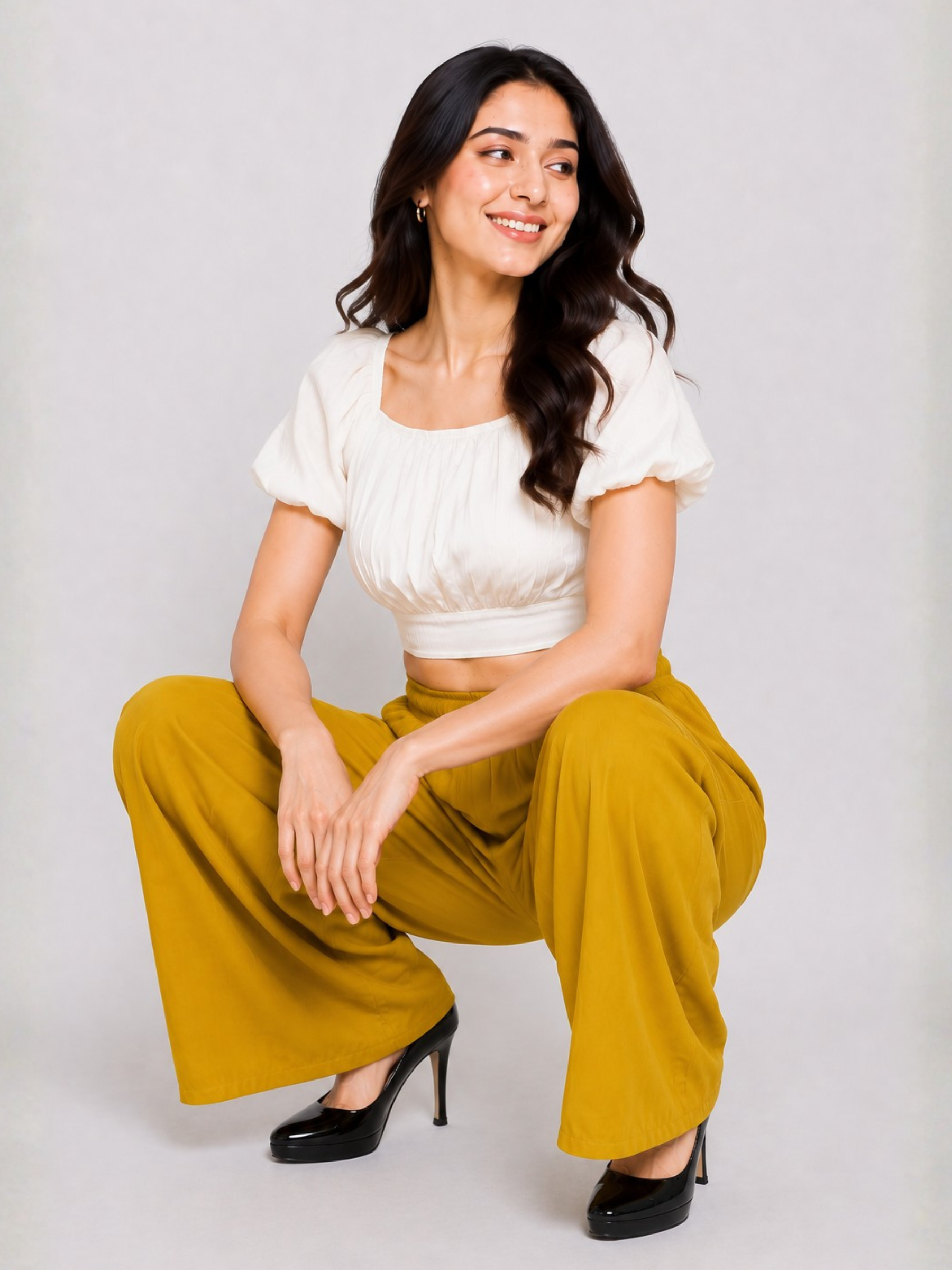 Stylish Women's Palazzo - Mustard