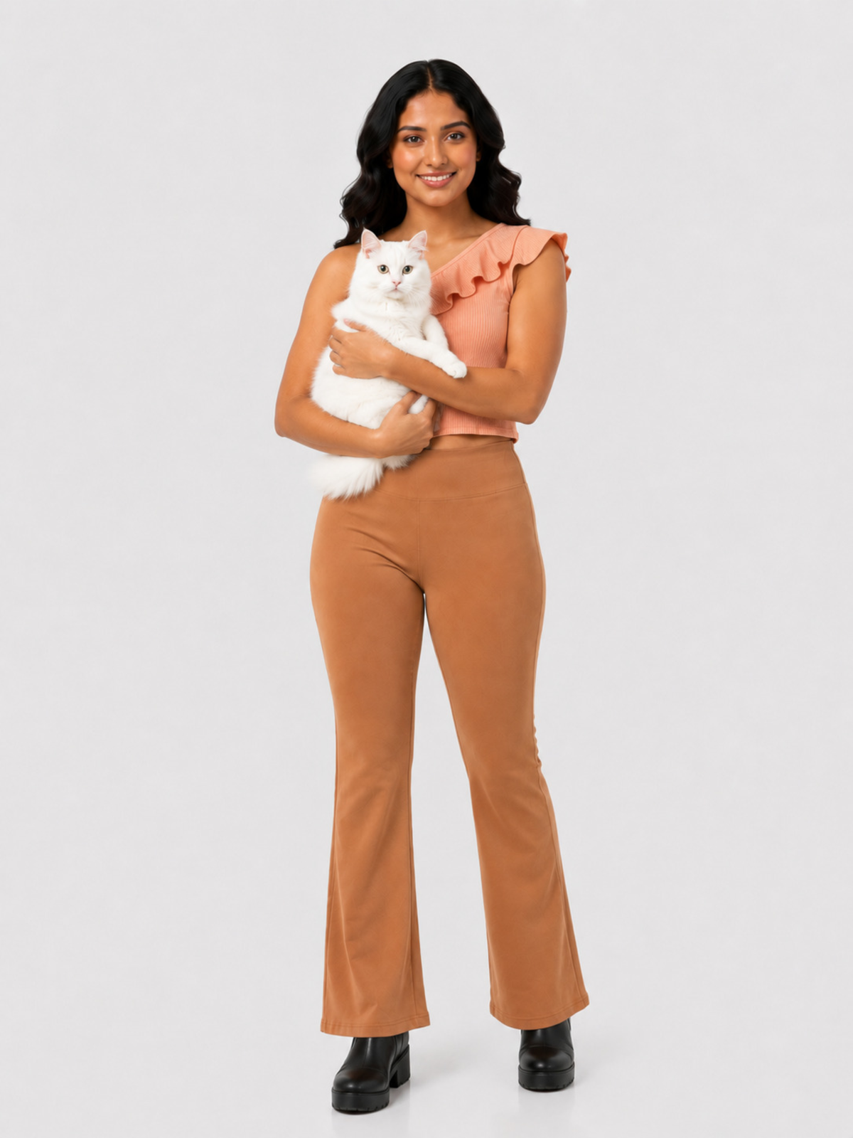 Super Soft Cotton Flared Pants - Golden