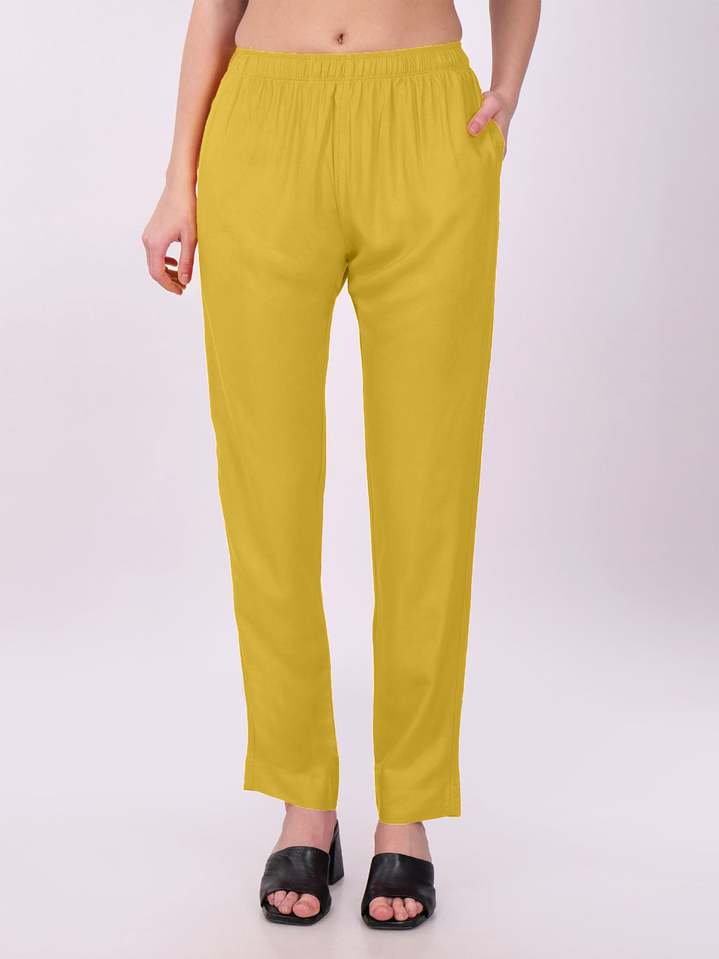 Stylish Women's Rayon Kurti Pants - Mustard