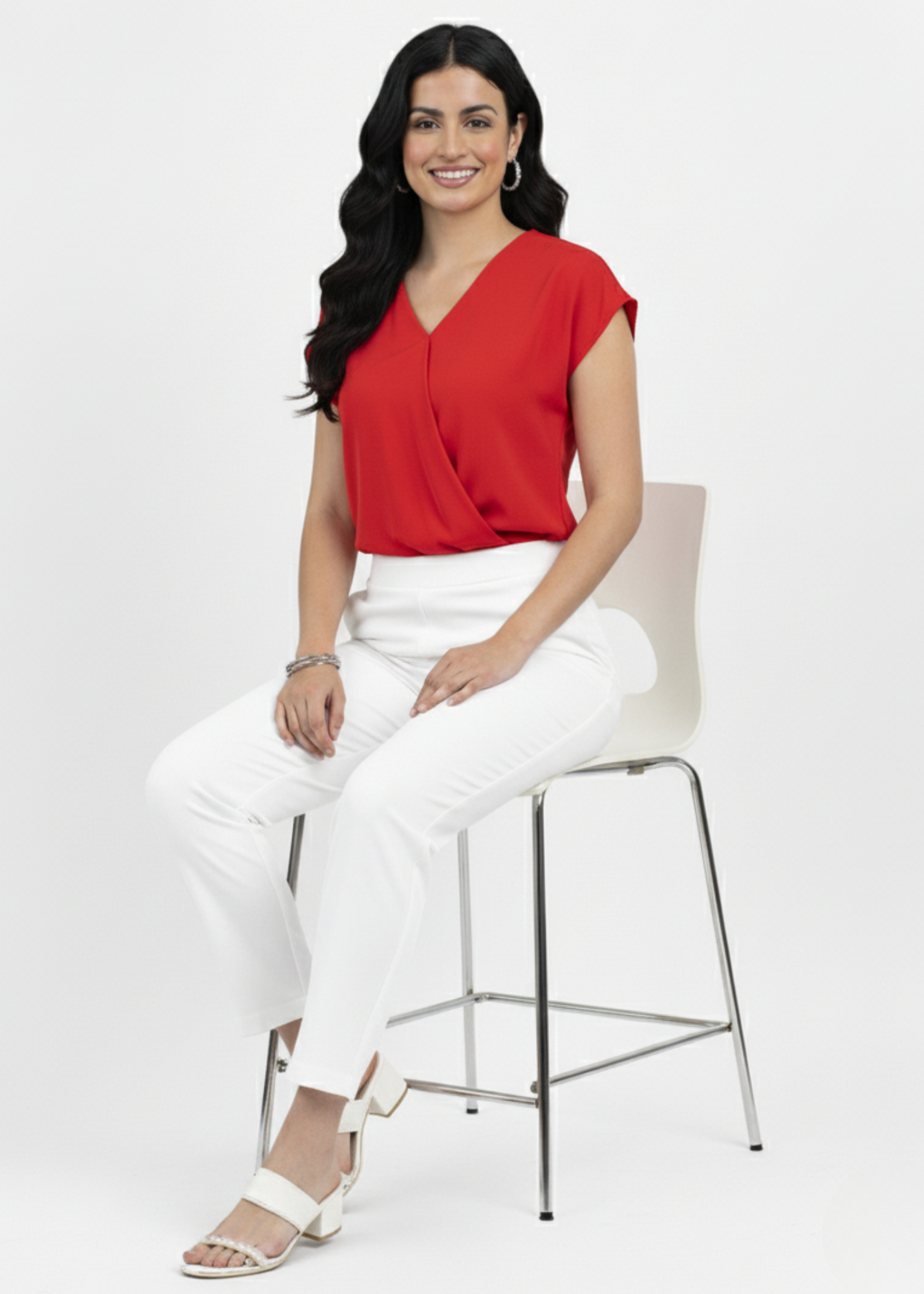 Super Soft Cotton Straight Pants - White