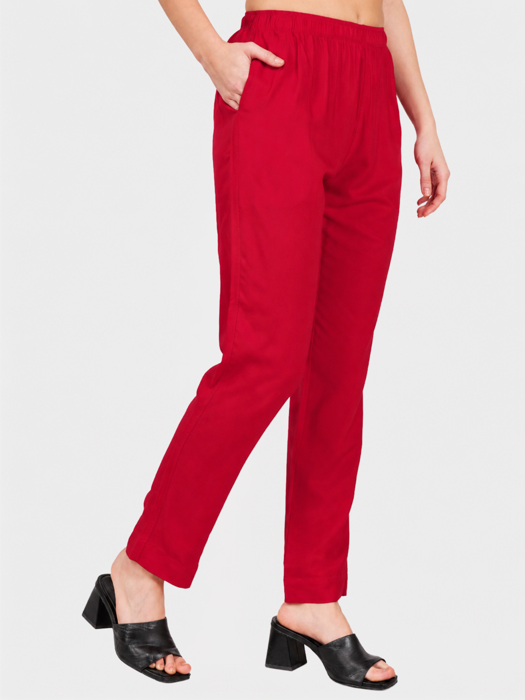 Stylish Women's Rayon Kurti Pants - Maroon
