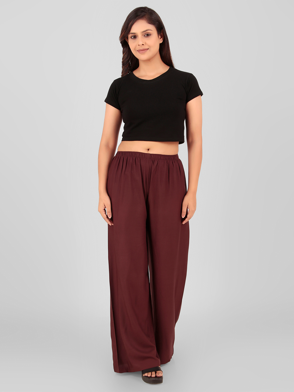Stylish Women's Palazzo - Coffee Brown
