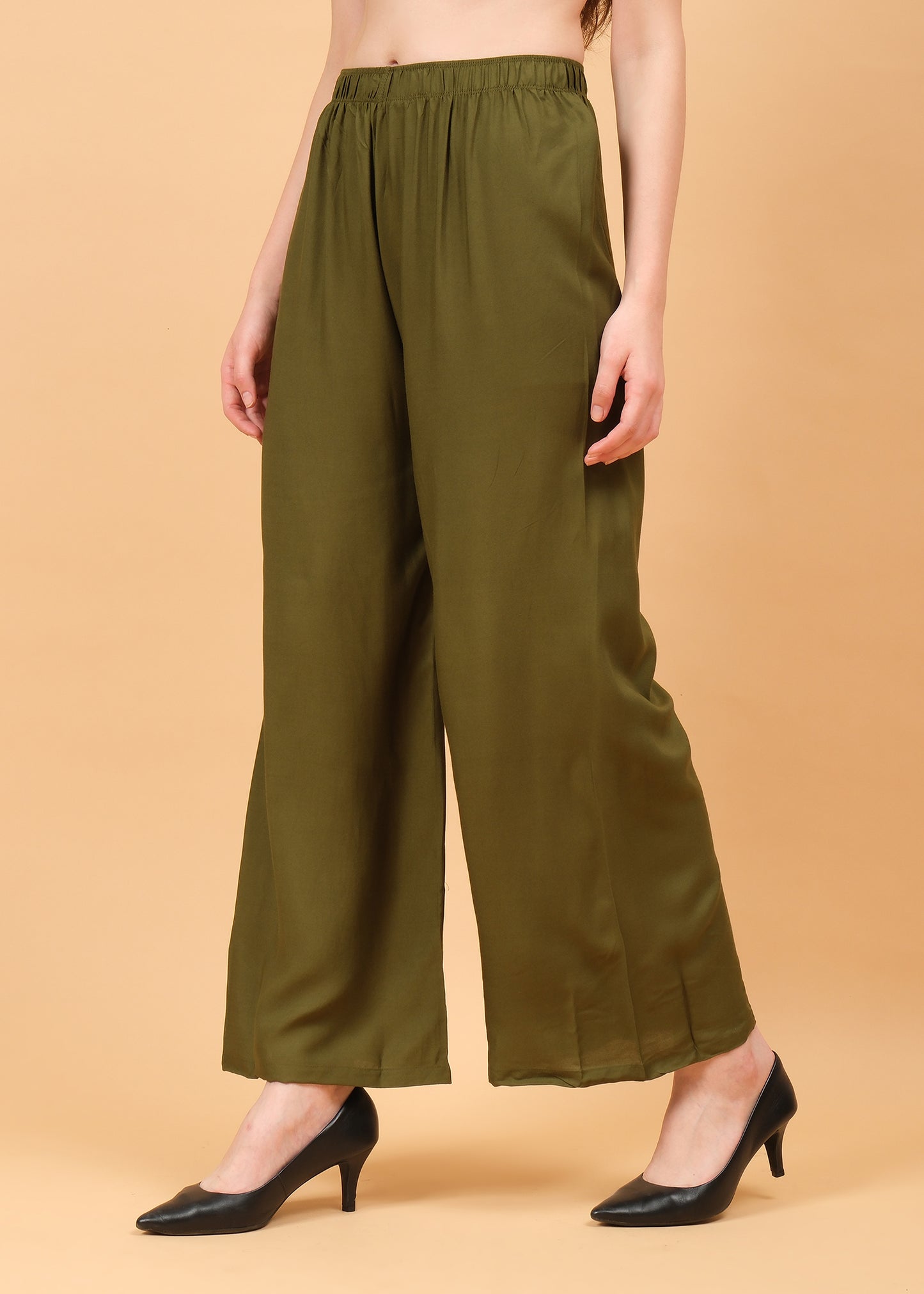 Stylish Women's Palazzo - Olive Green