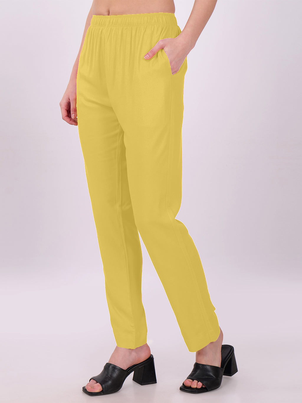 Stylish Women's Rayon Kurti Pants - Beige