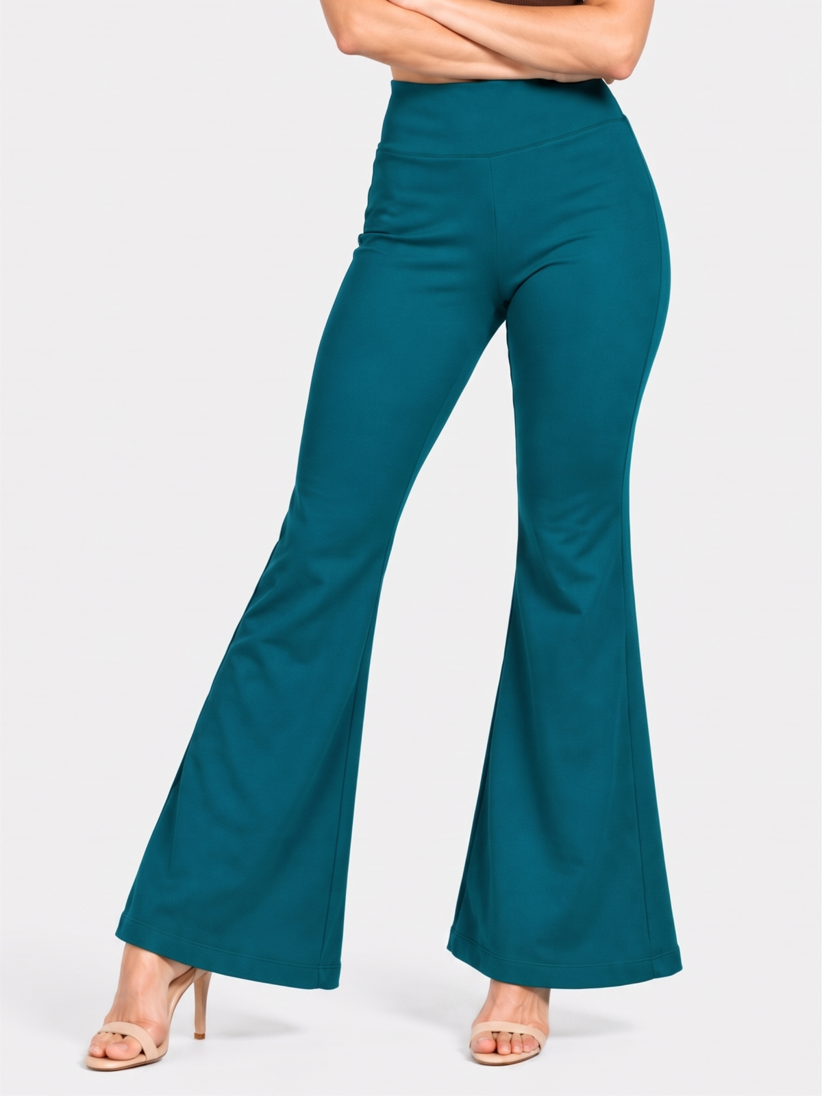 Super Soft Cotton Flared Pants - Teal