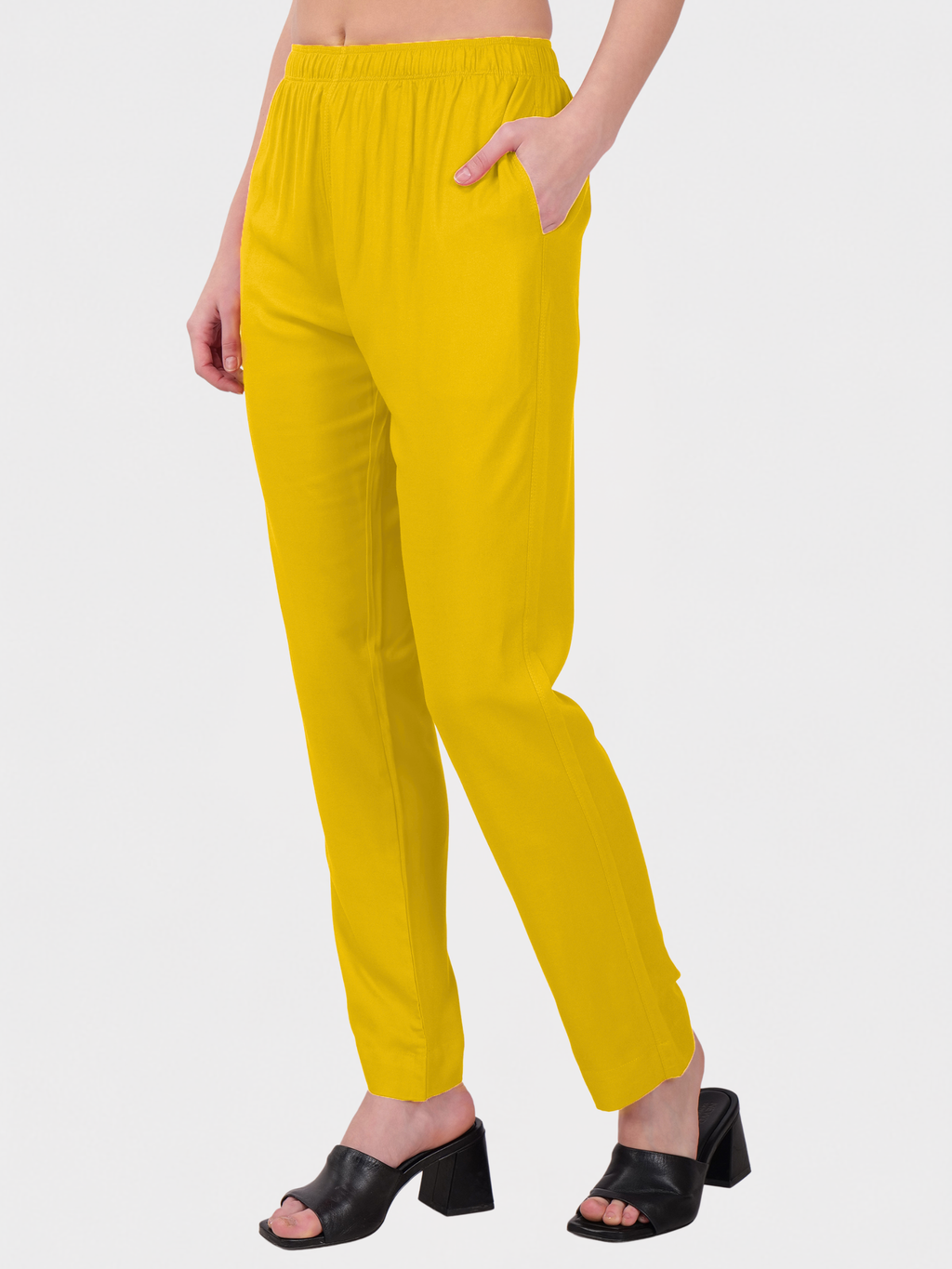 Stylish Women's Rayon Kurti Pants - Mustard