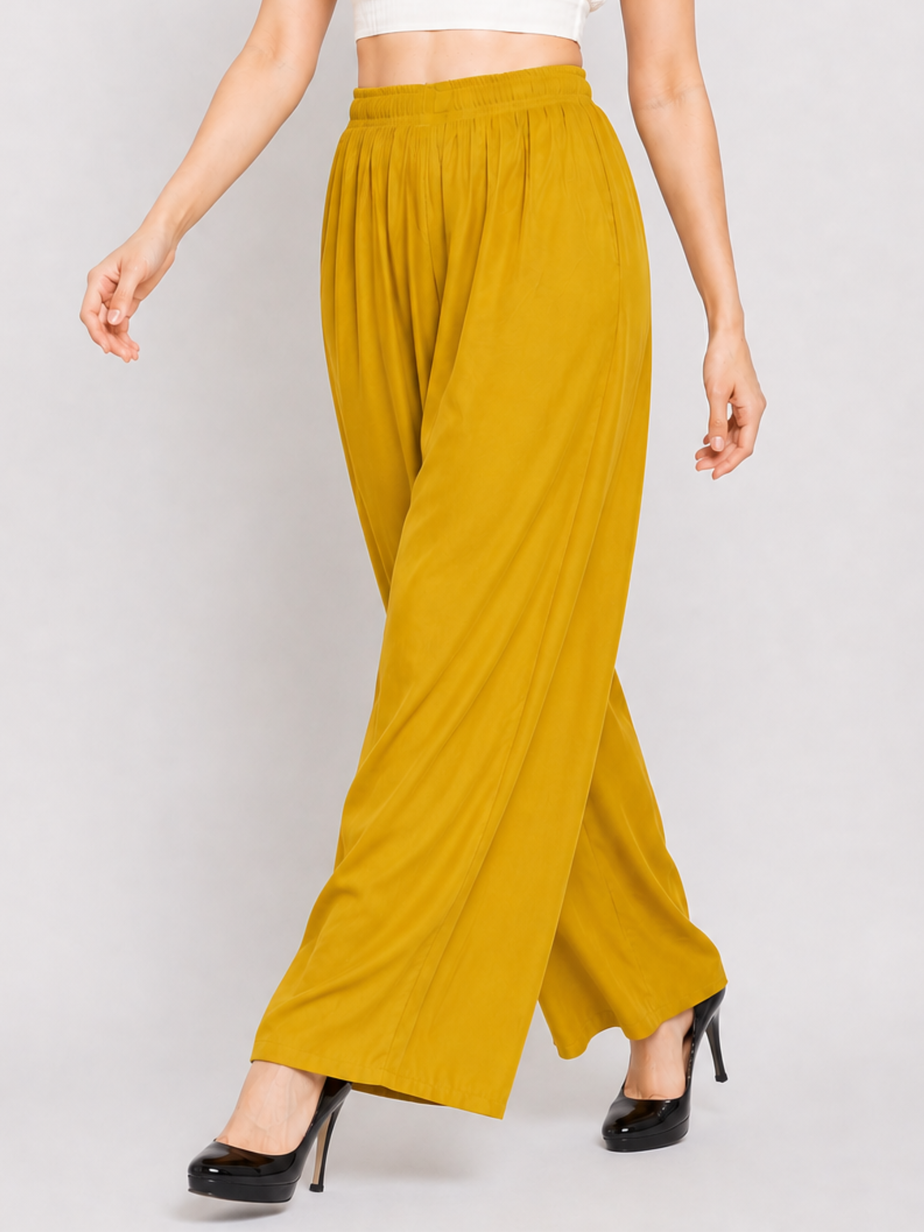 Stylish Women's Palazzo - Mustard