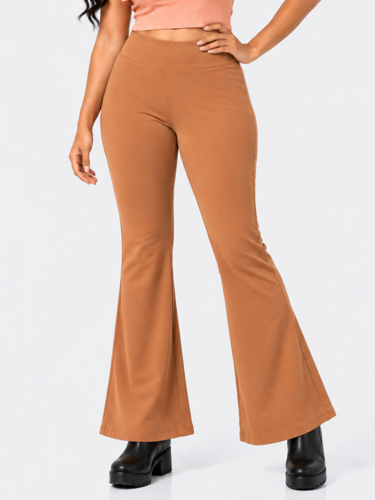 Super Soft Cotton Flared Pants - Golden