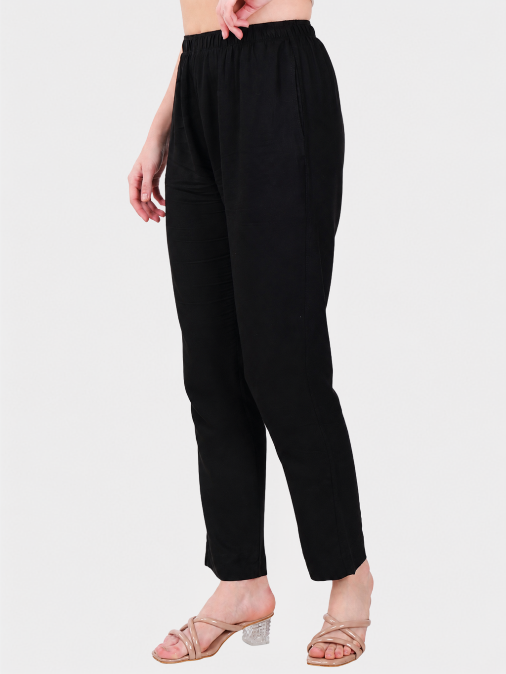Stylish Women's Rayon Kurti Pants - Black
