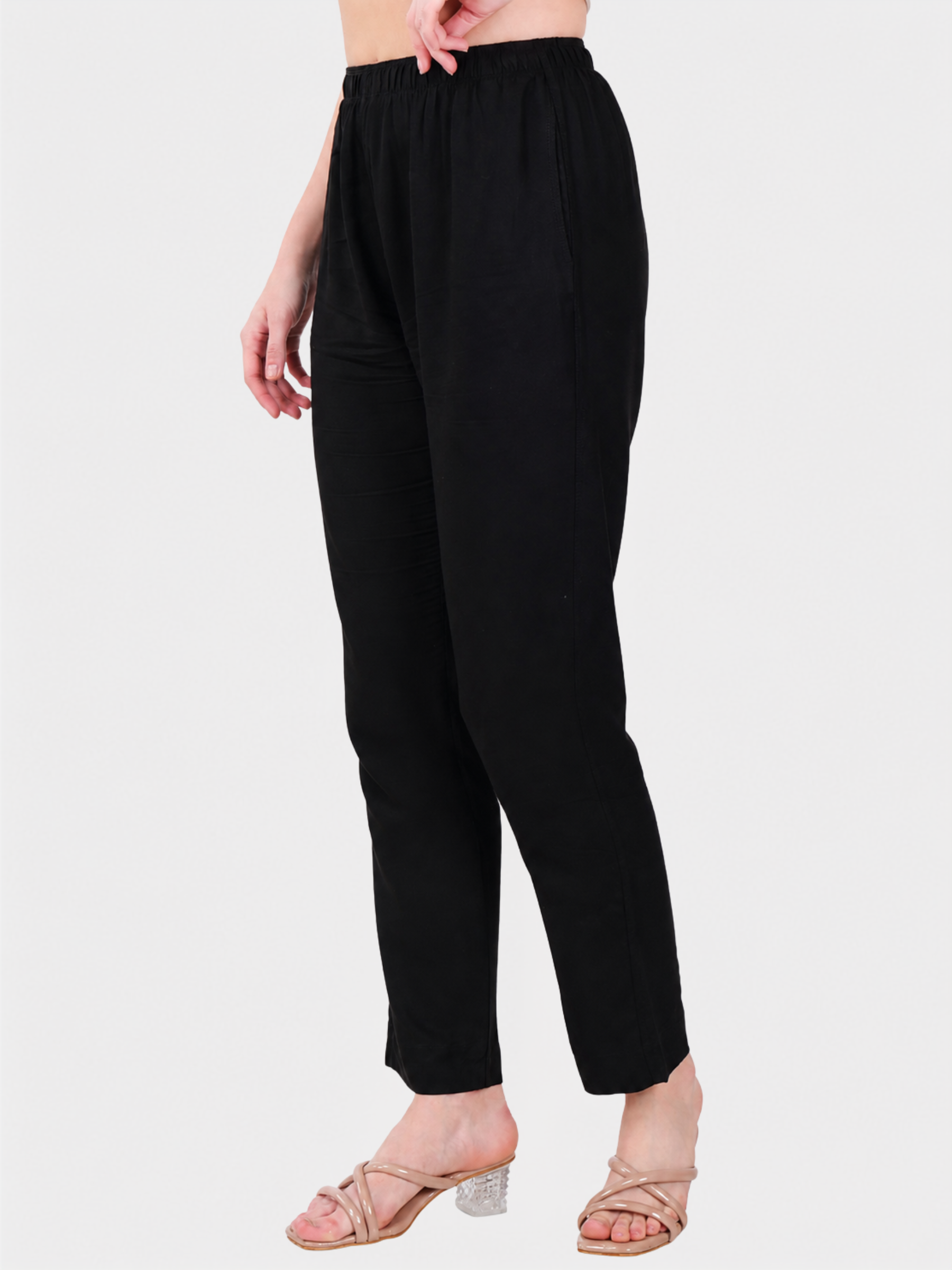 Stylish Women's Rayon Kurti Pants - Black