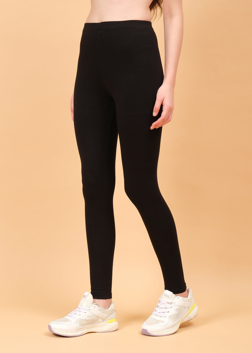 Women Ankle Length Leggings - Black