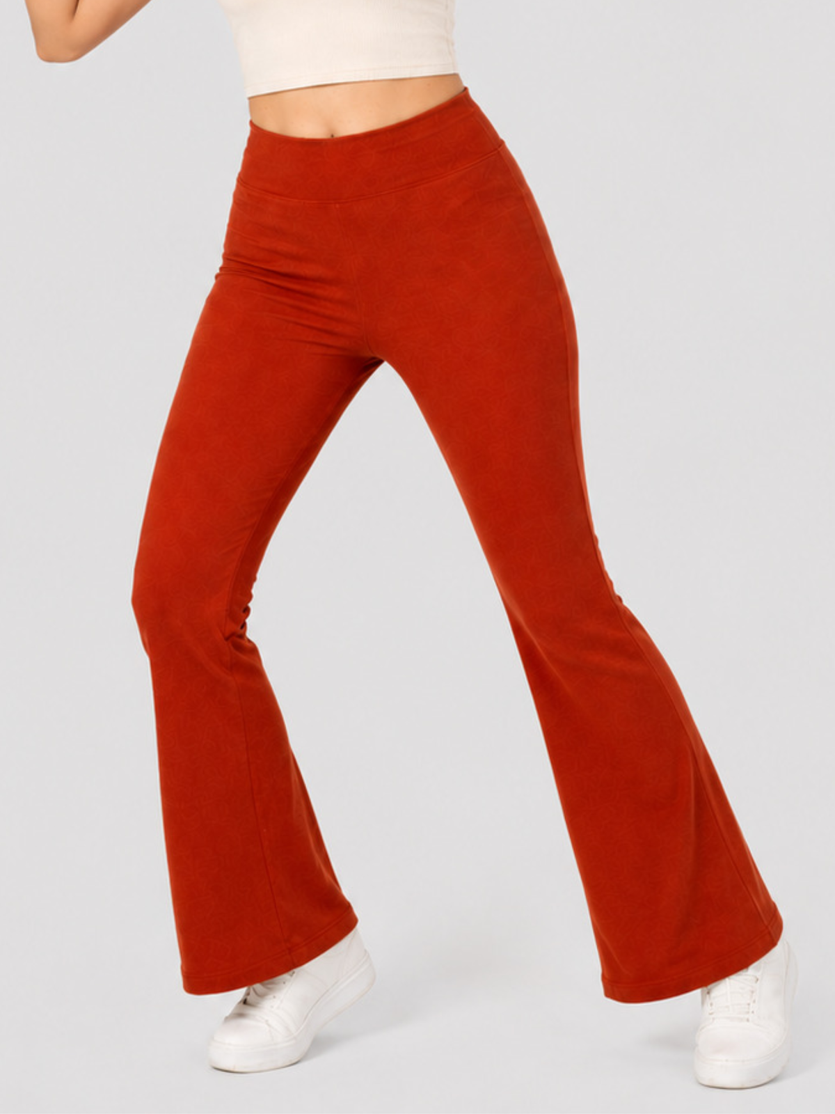 Super Soft Cotton Flared Pants - Rust