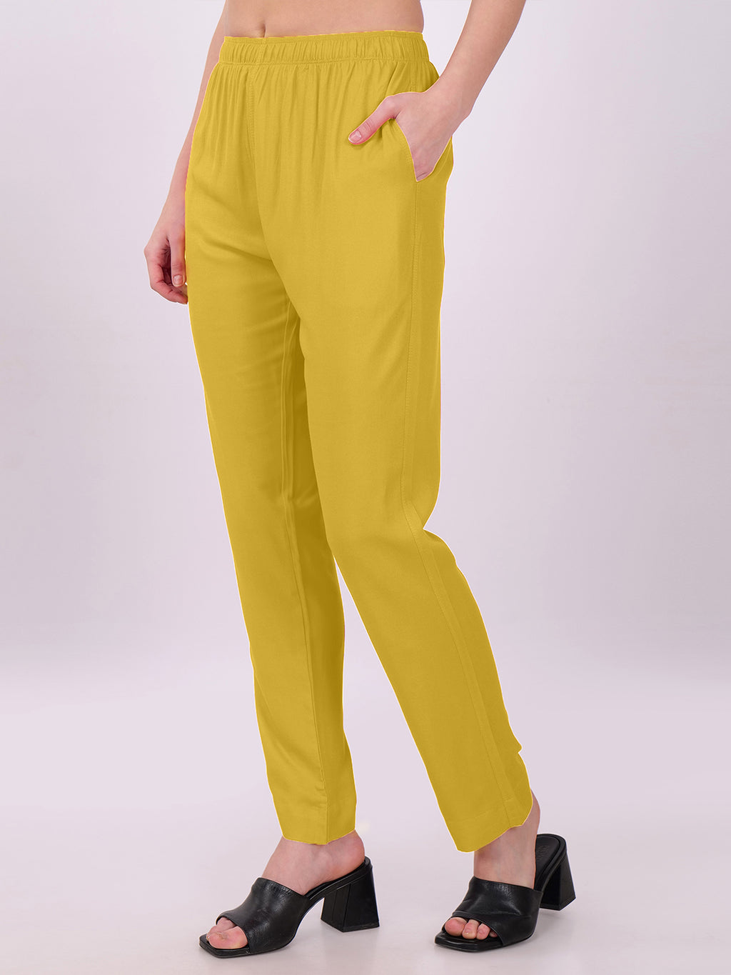 Stylish Women's Rayon Kurti Pants - Mustard