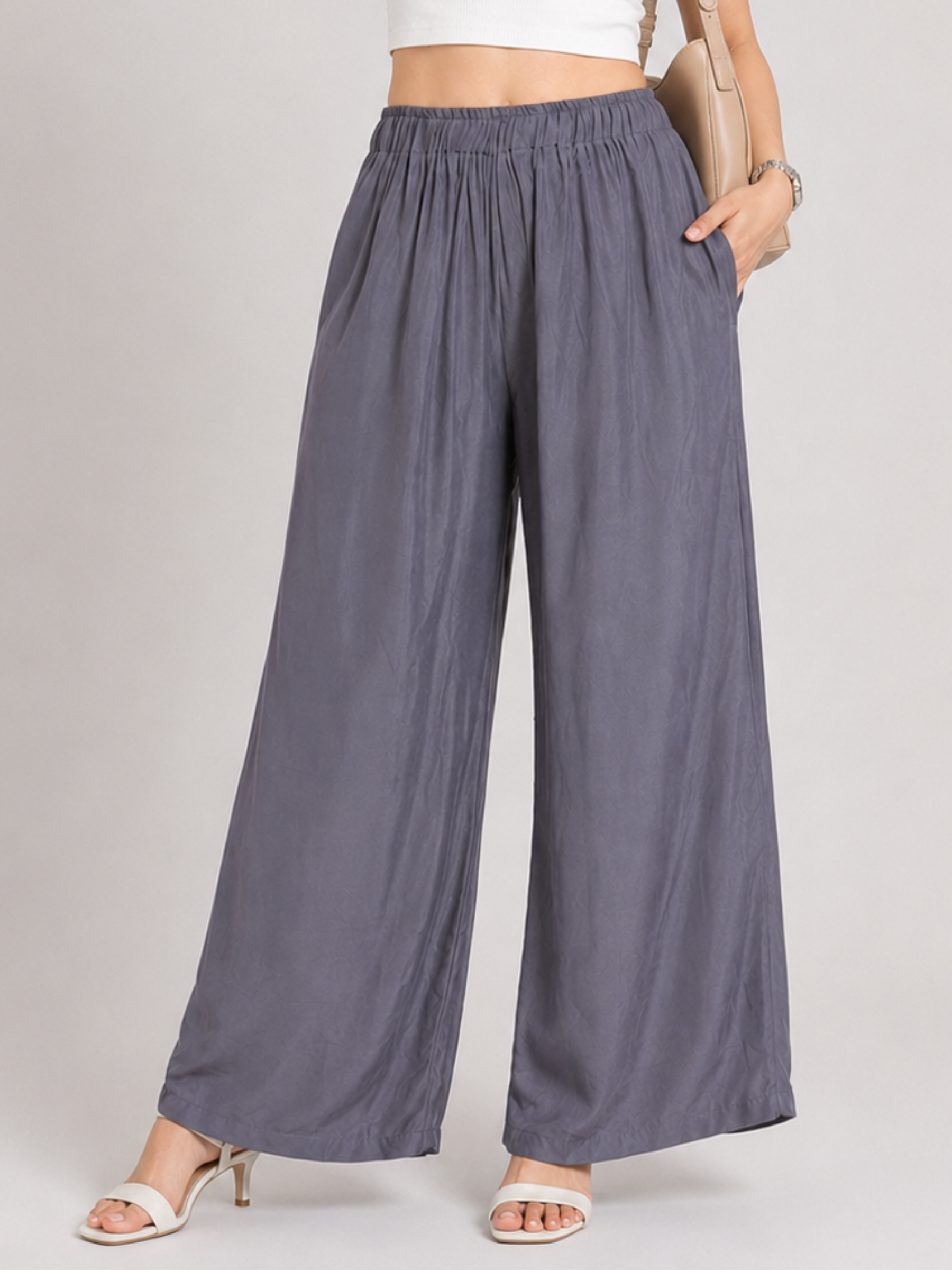 Stylish Women's Palazzo - Grey