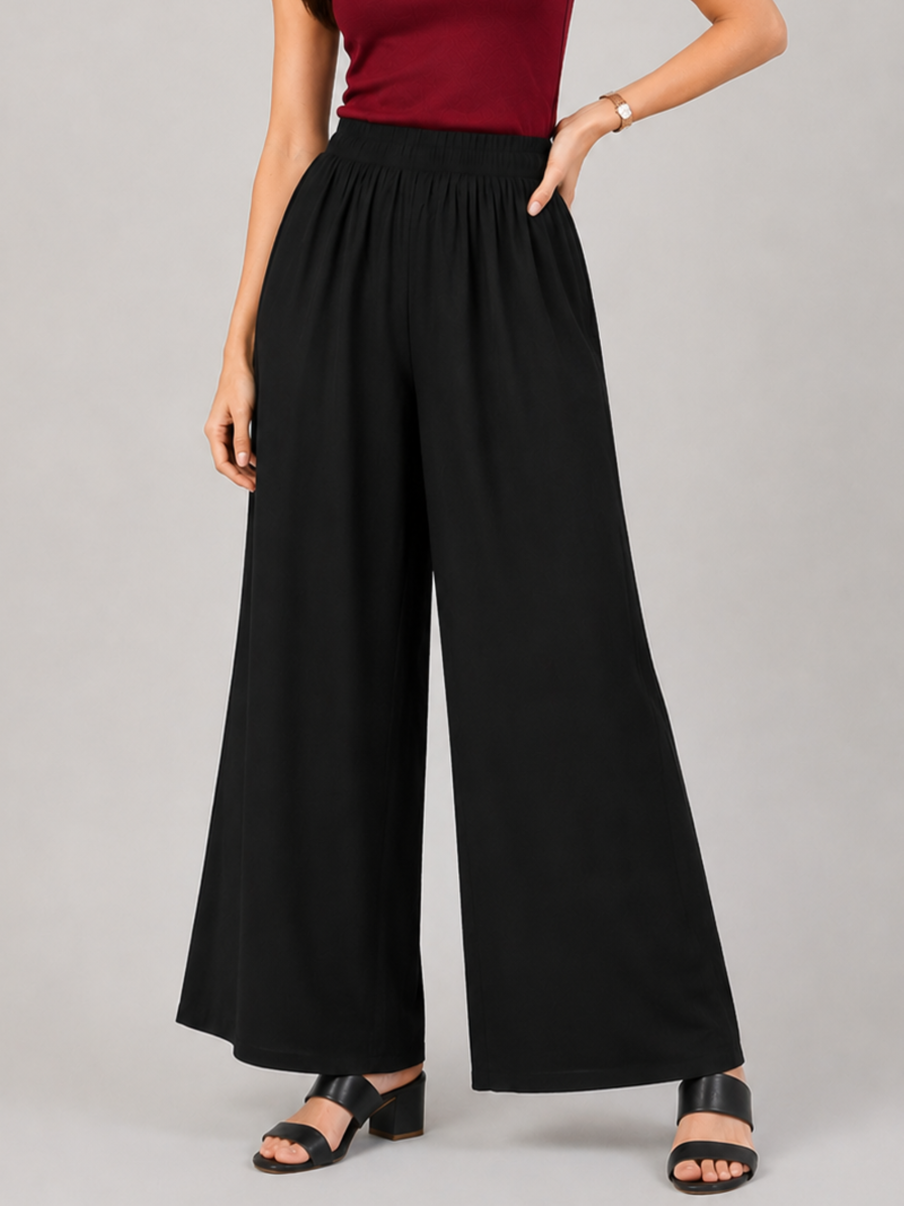 Stylish Women's Palazzo - Black