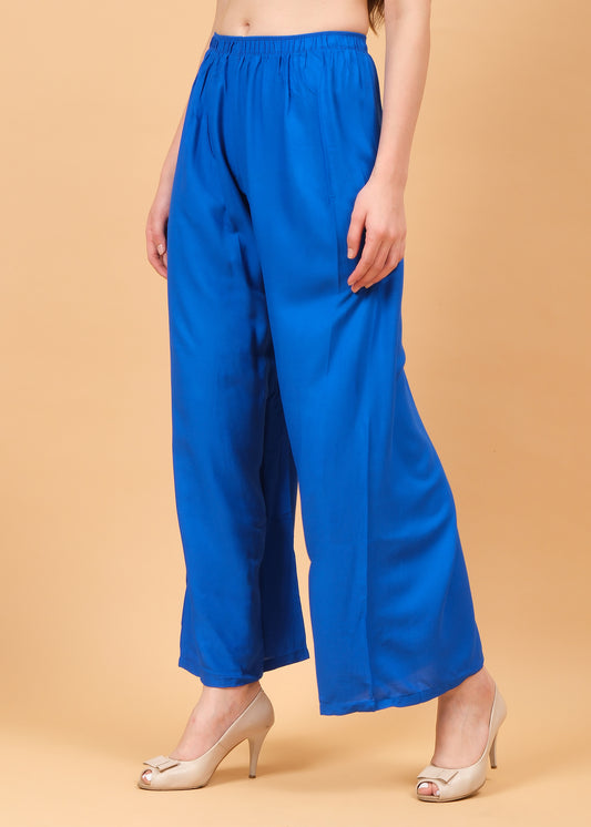 Stylish Women's Palazzo - Royal Blue