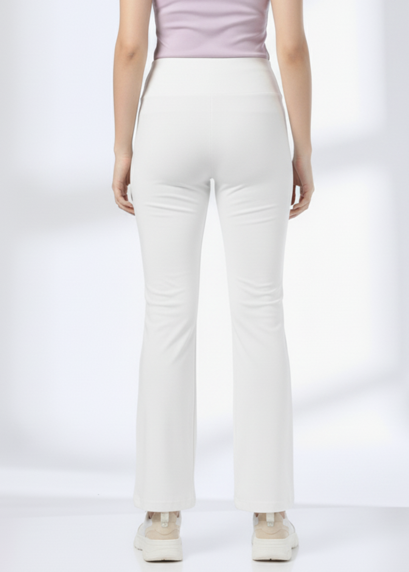 Super Soft Cotton Flared Pants - White
