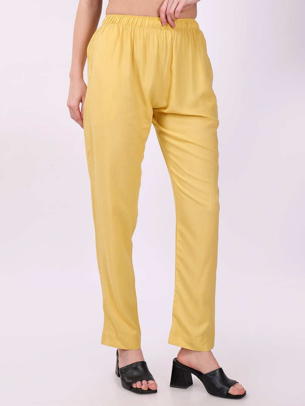Stylish Women's Rayon Kurti Pants - Golden