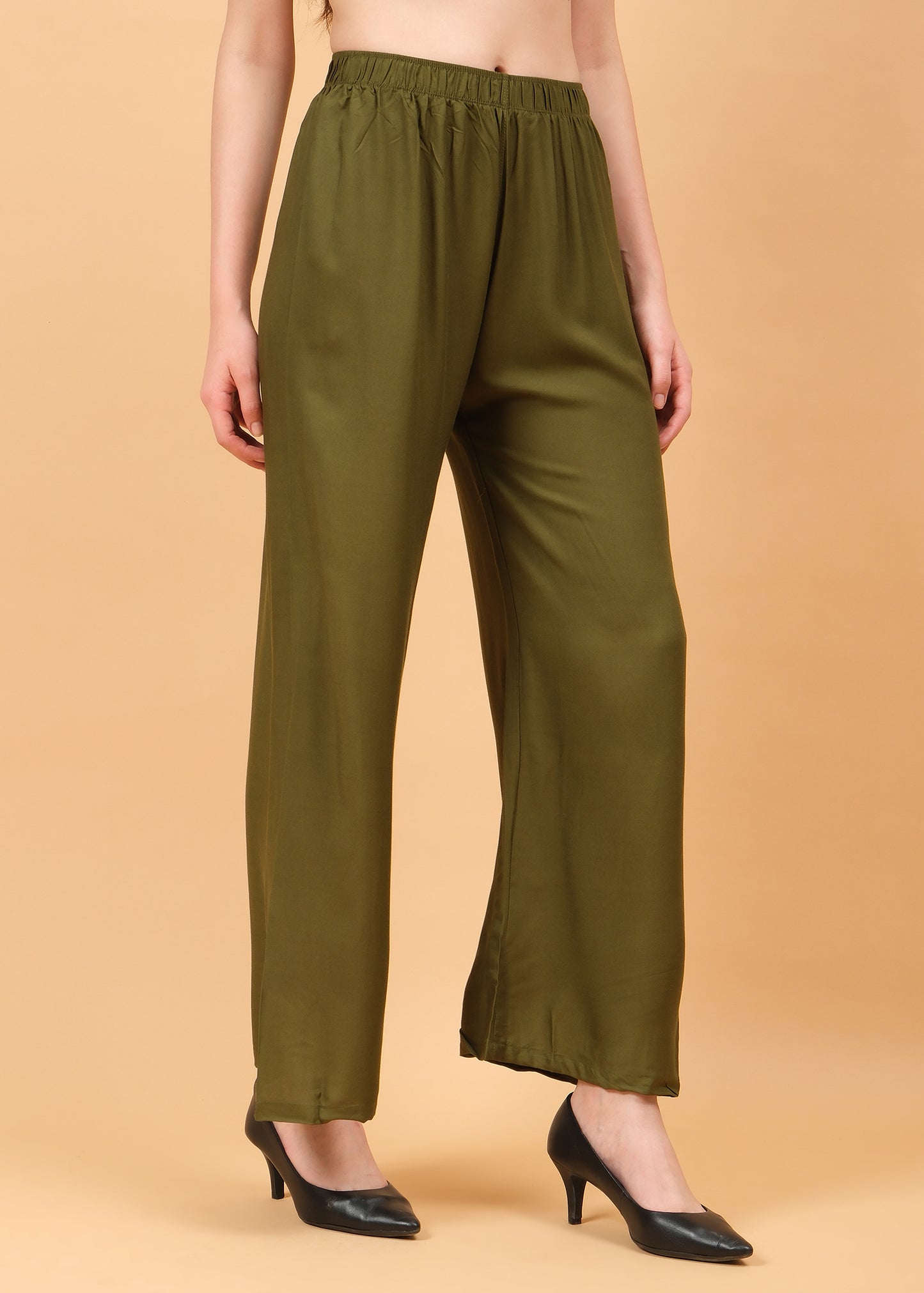 Stylish Women's Palazzo - Olive Green