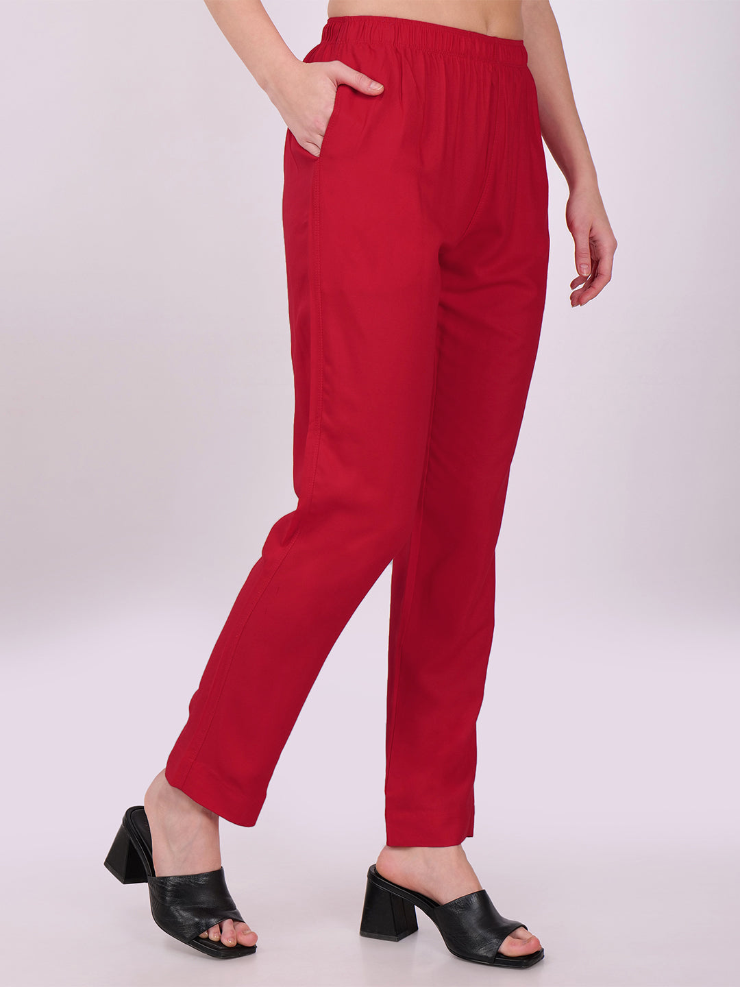 Stylish Women's Rayon Kurti Pants - Maroon