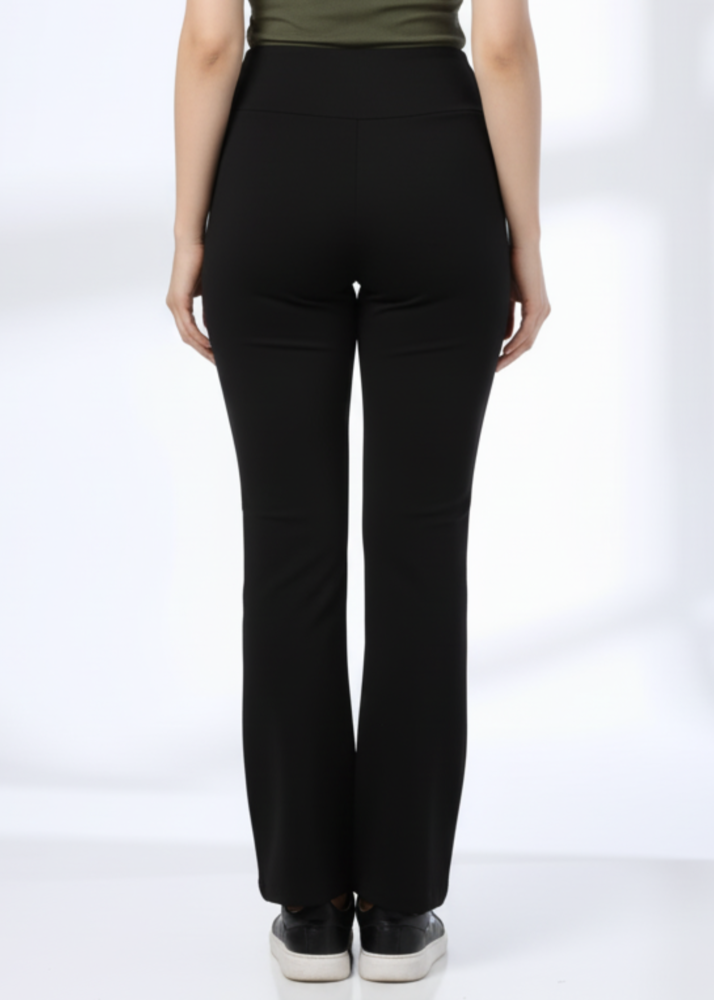 Super Soft Cotton Flared Pants - Black