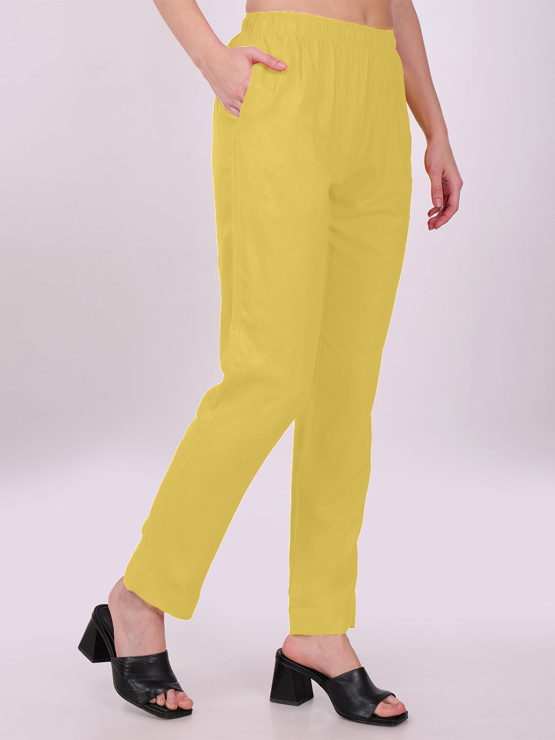 Stylish Women's Rayon Kurti Pants - Beige