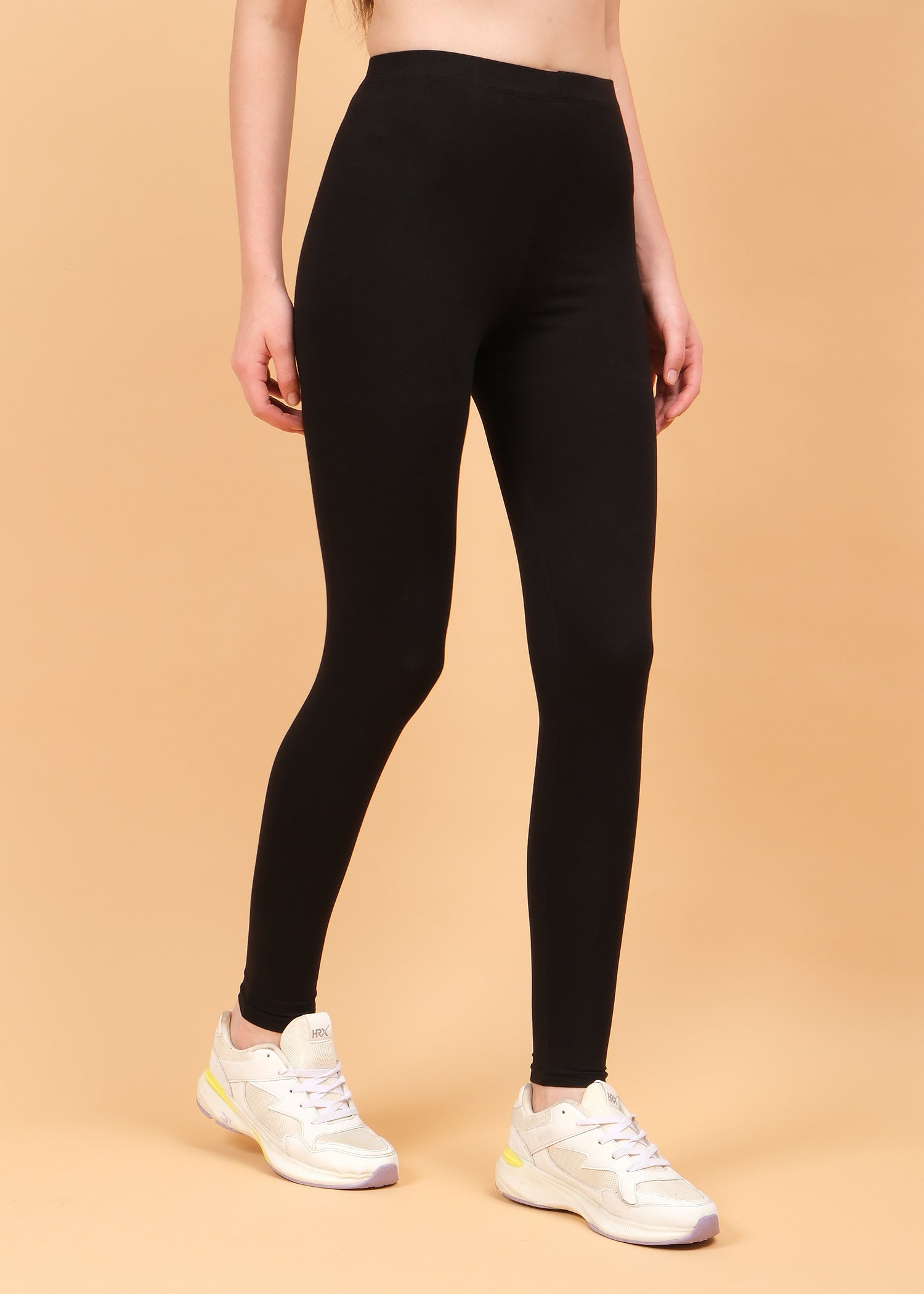 Women Ankle Length Leggings - Black