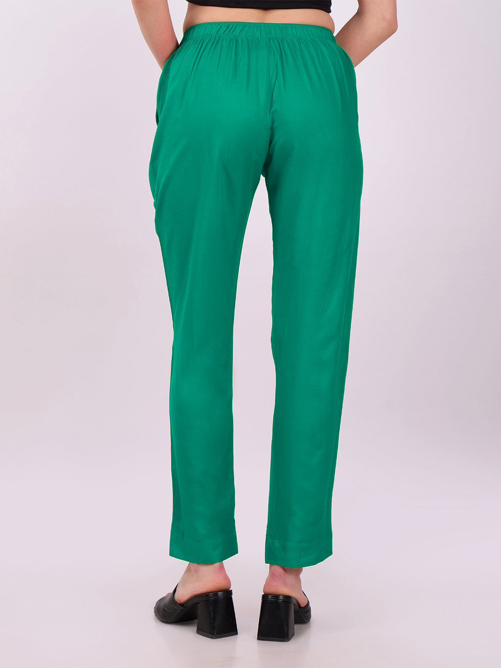 Stylish Women's Rayon Kurti Pants - Sea Green