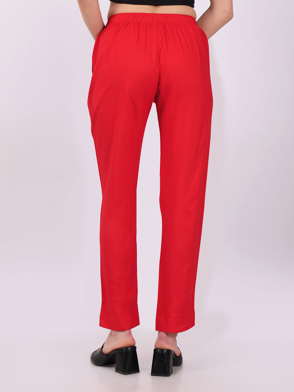 Stylish Women's Rayon Kurti Pants - Red