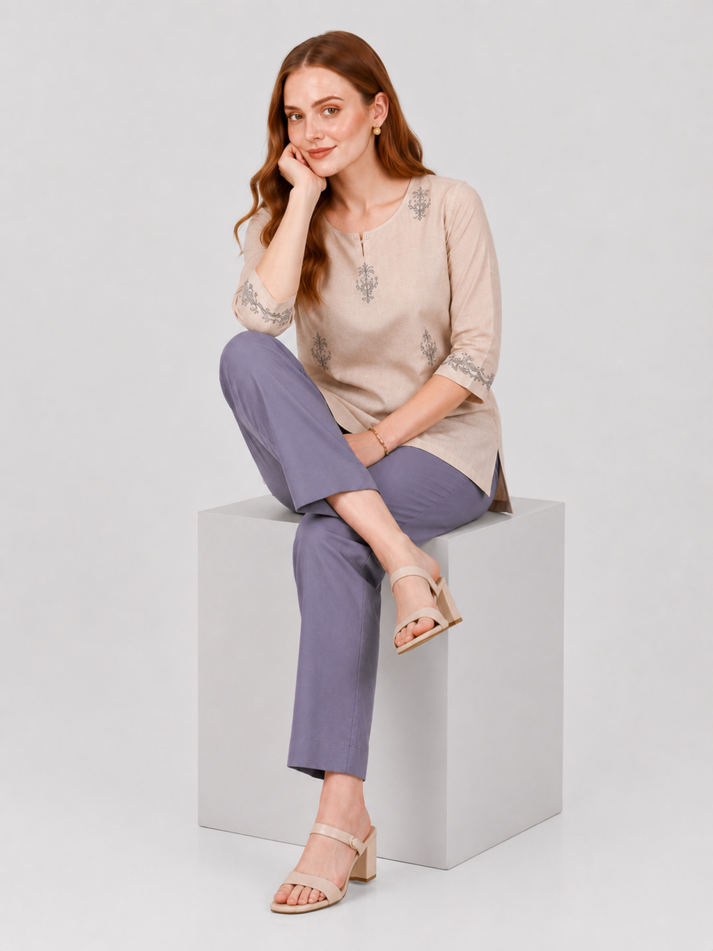 Stylish Women's Rayon Kurti Pants - Grey