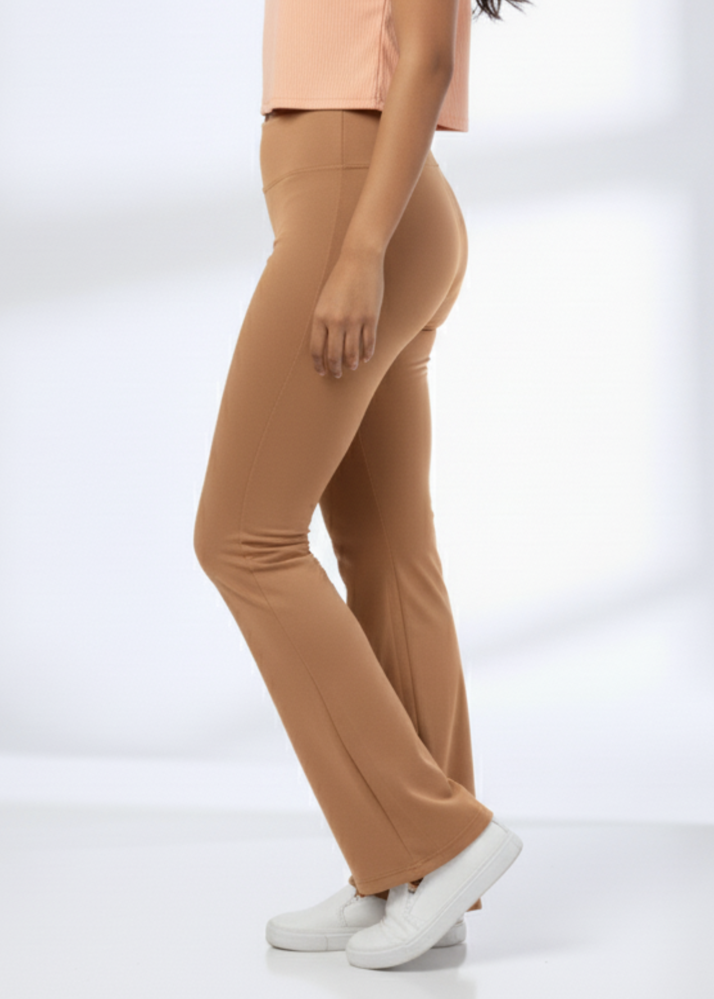 Super Soft Cotton Flared Pants - Golden