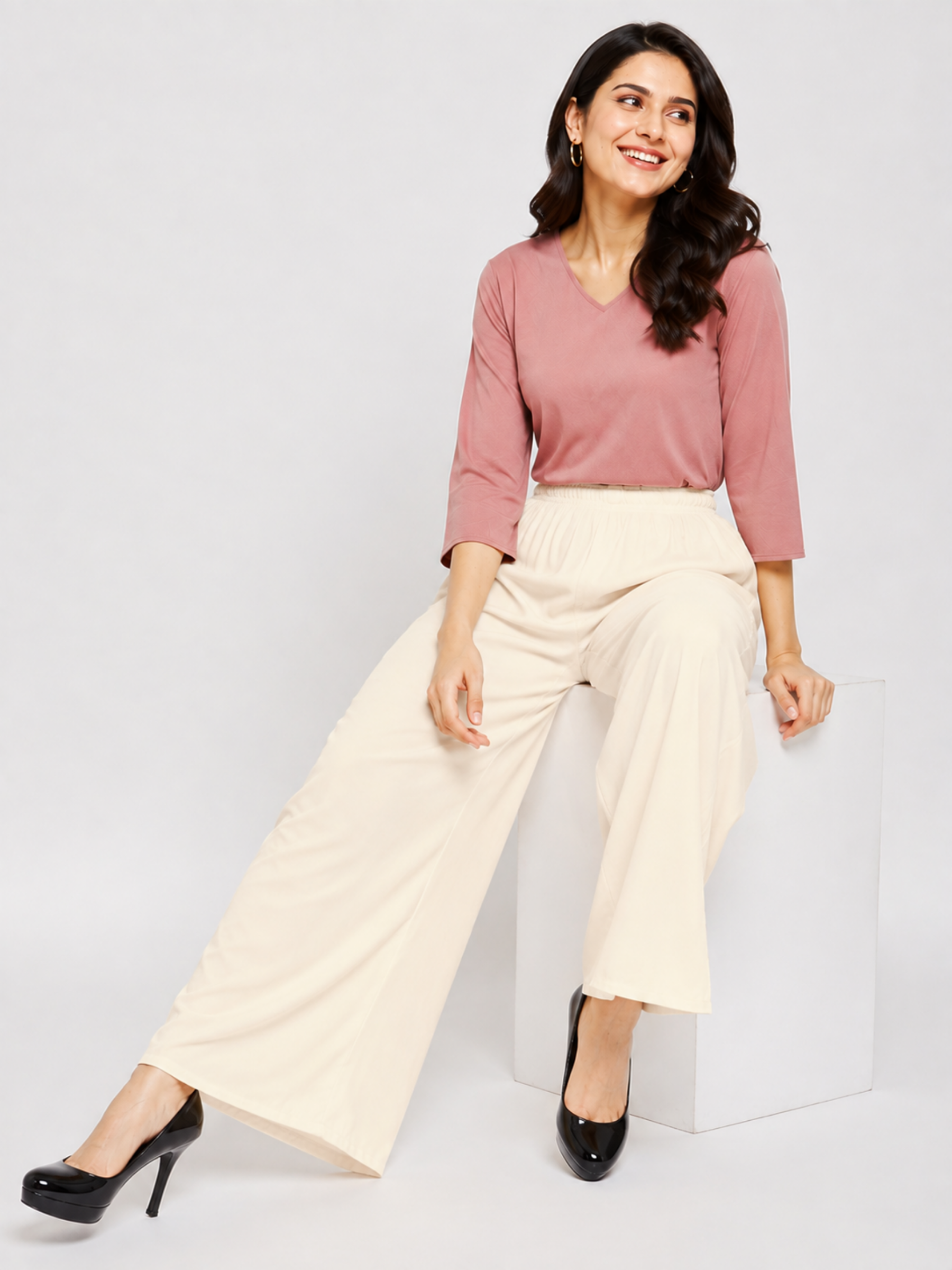 Stylish Women's Palazzo - Off White