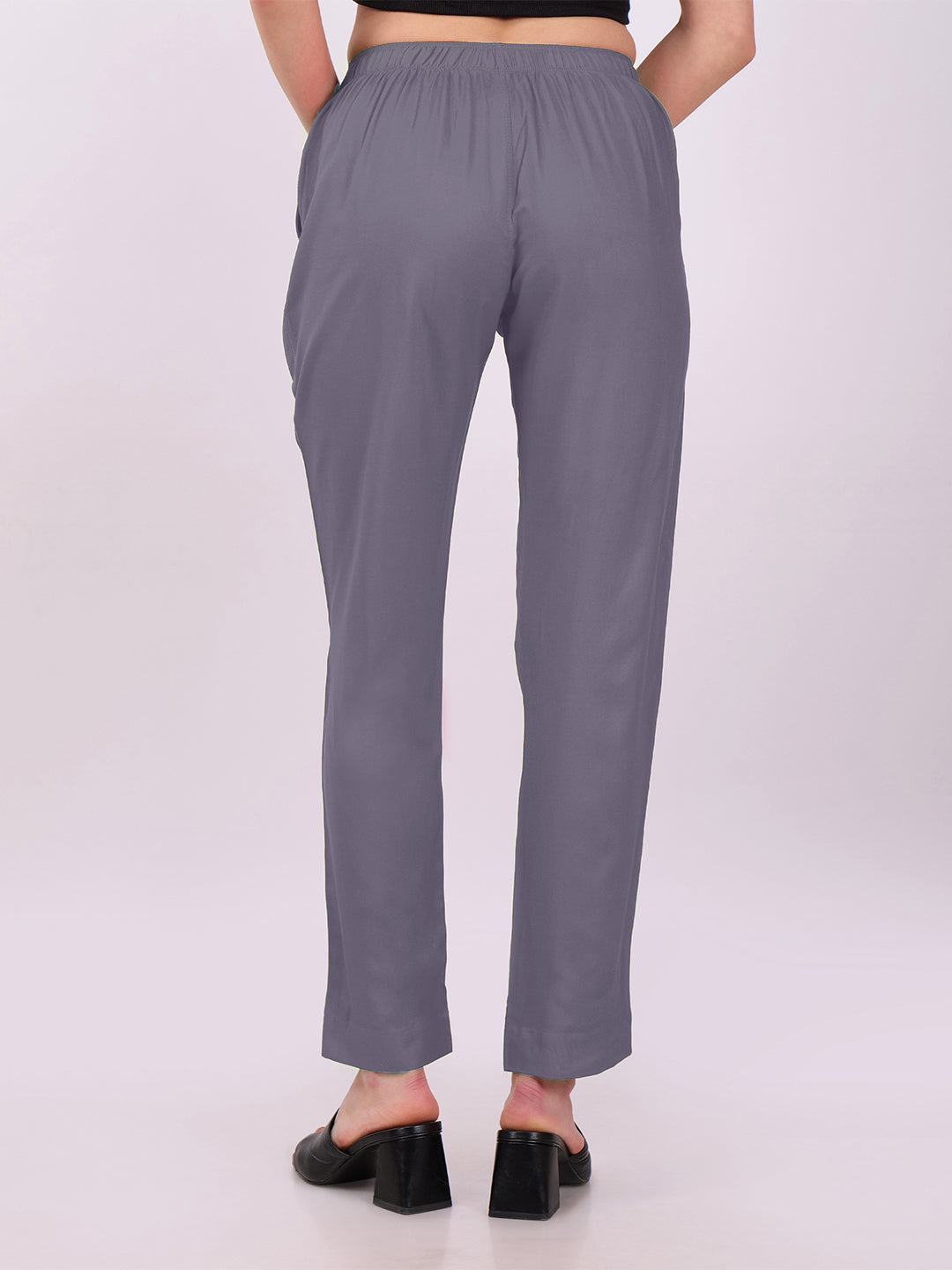 Stylish Women's Rayon Kurti Pants - Grey