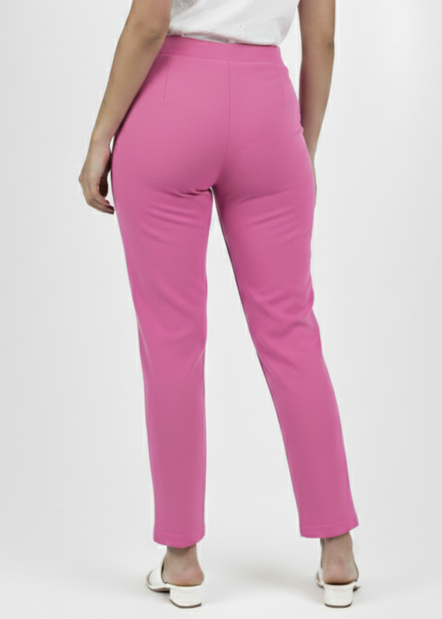 Super Soft Cotton Straight Pants - Magenta