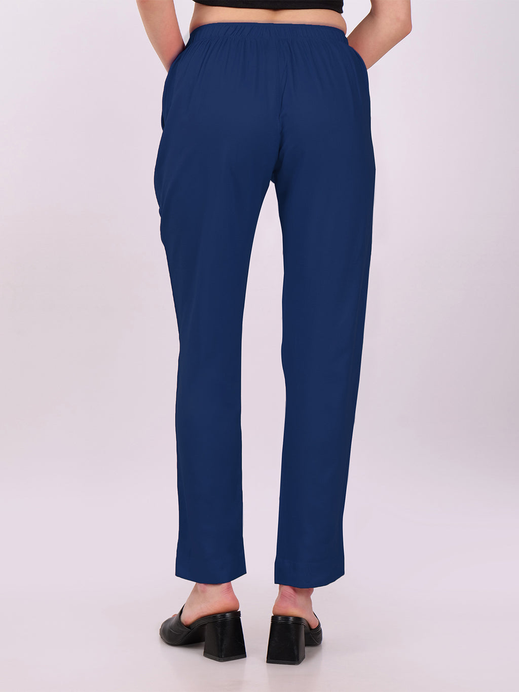 Stylish Women's Rayon Kurti Pants - Petrol Blue