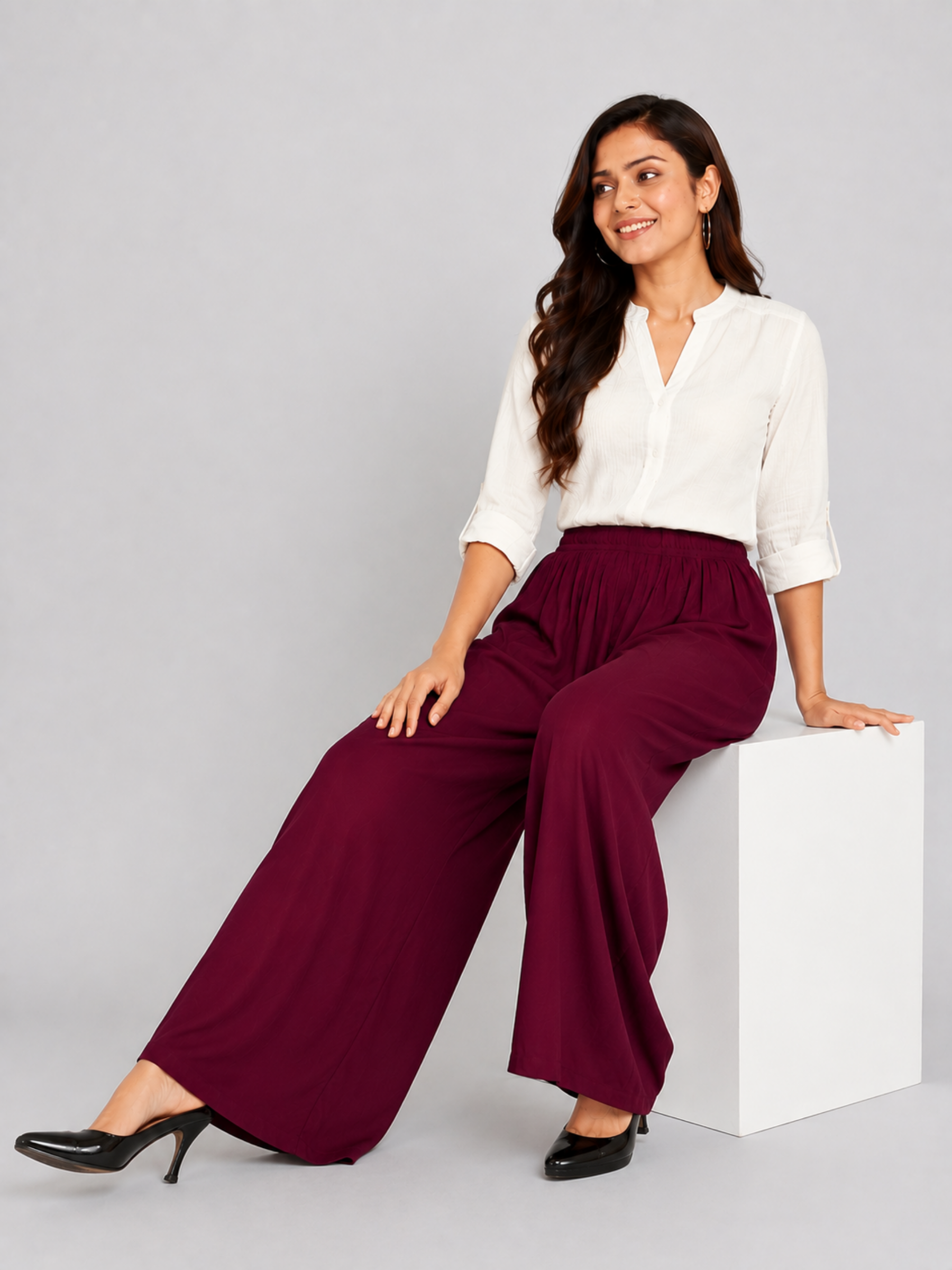 Stylish Women's Palazzo - Wine