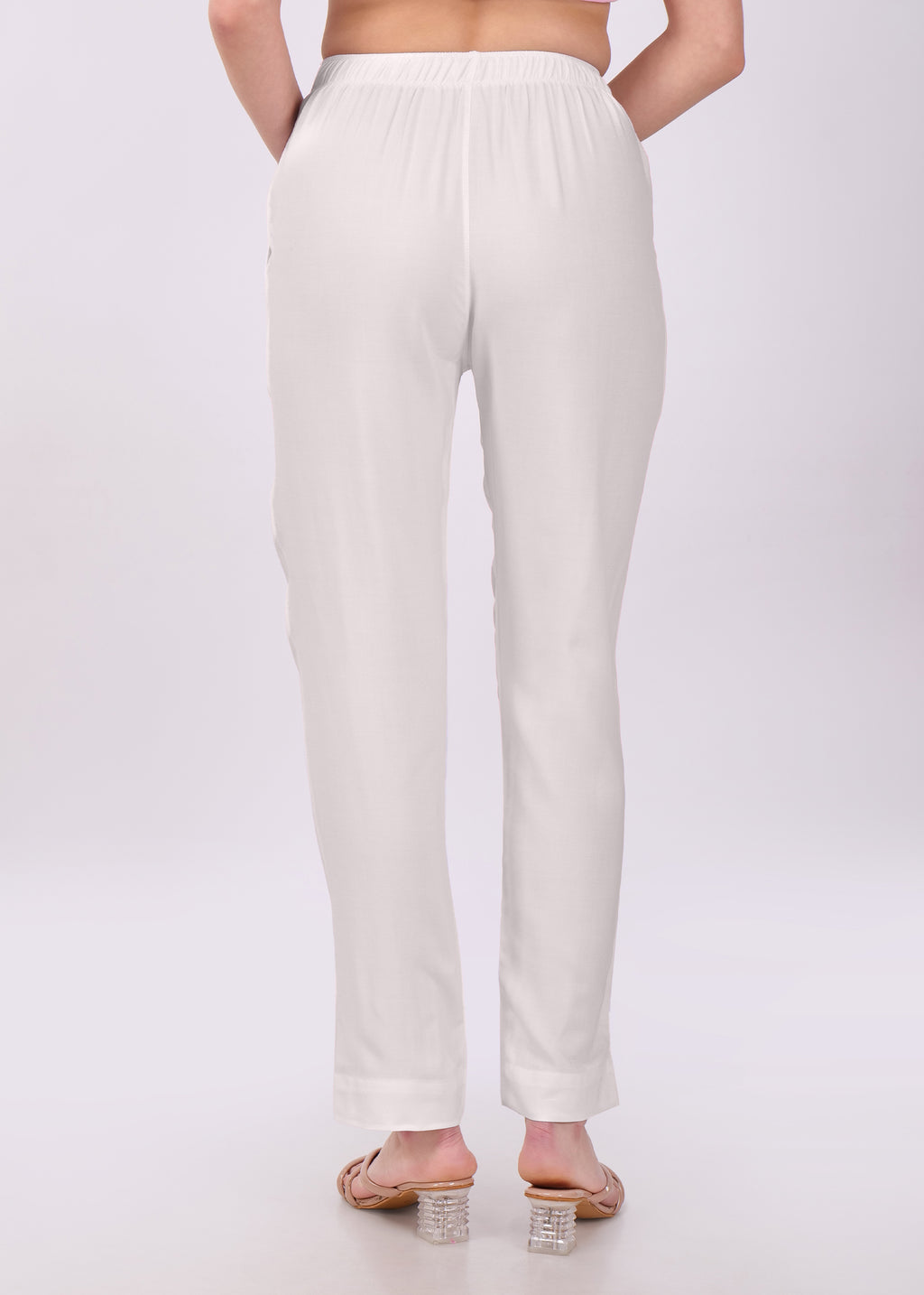 Stylish Women's Rayon Kurti Pants - Off White