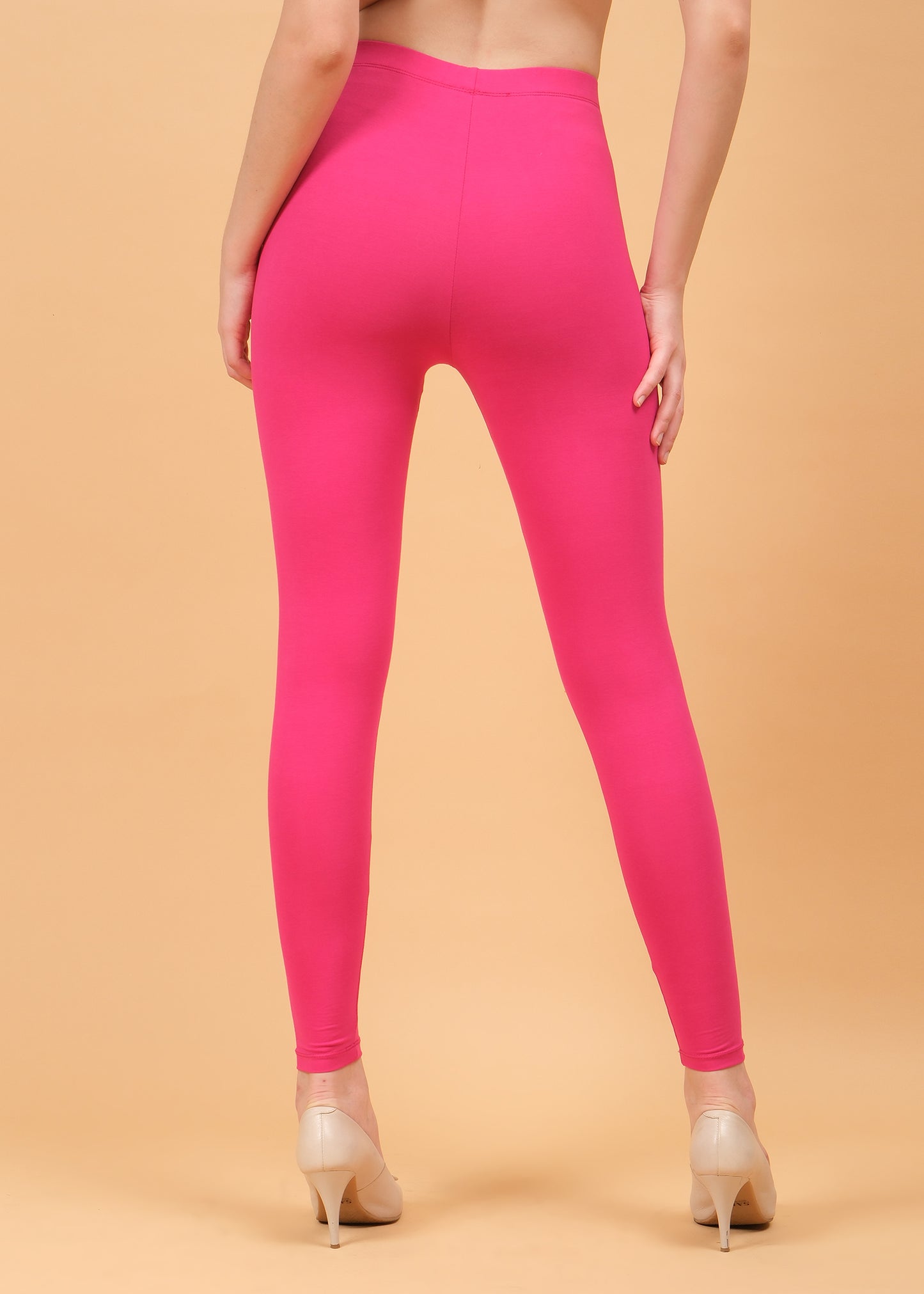 Women Ankle Length Leggings - Magenta