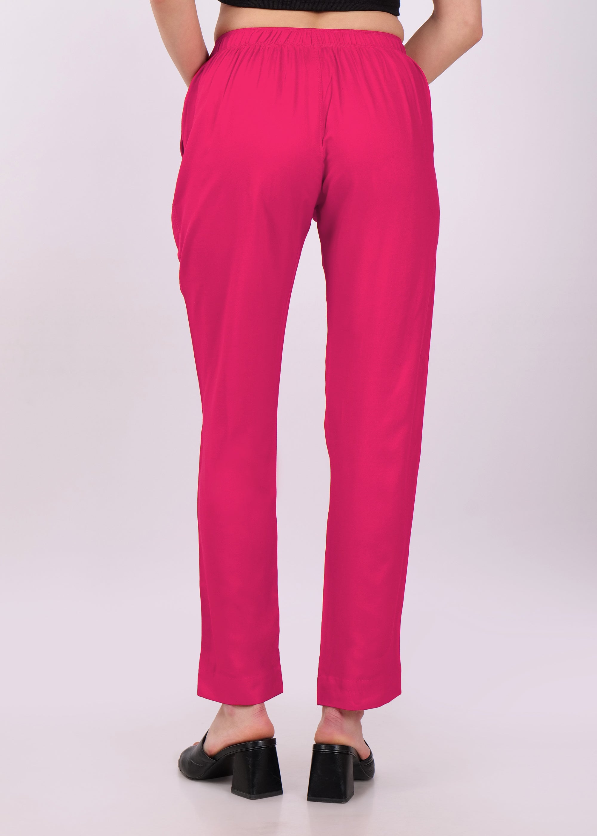 Stylish Women's Rayon Kurti Pants - Magenta