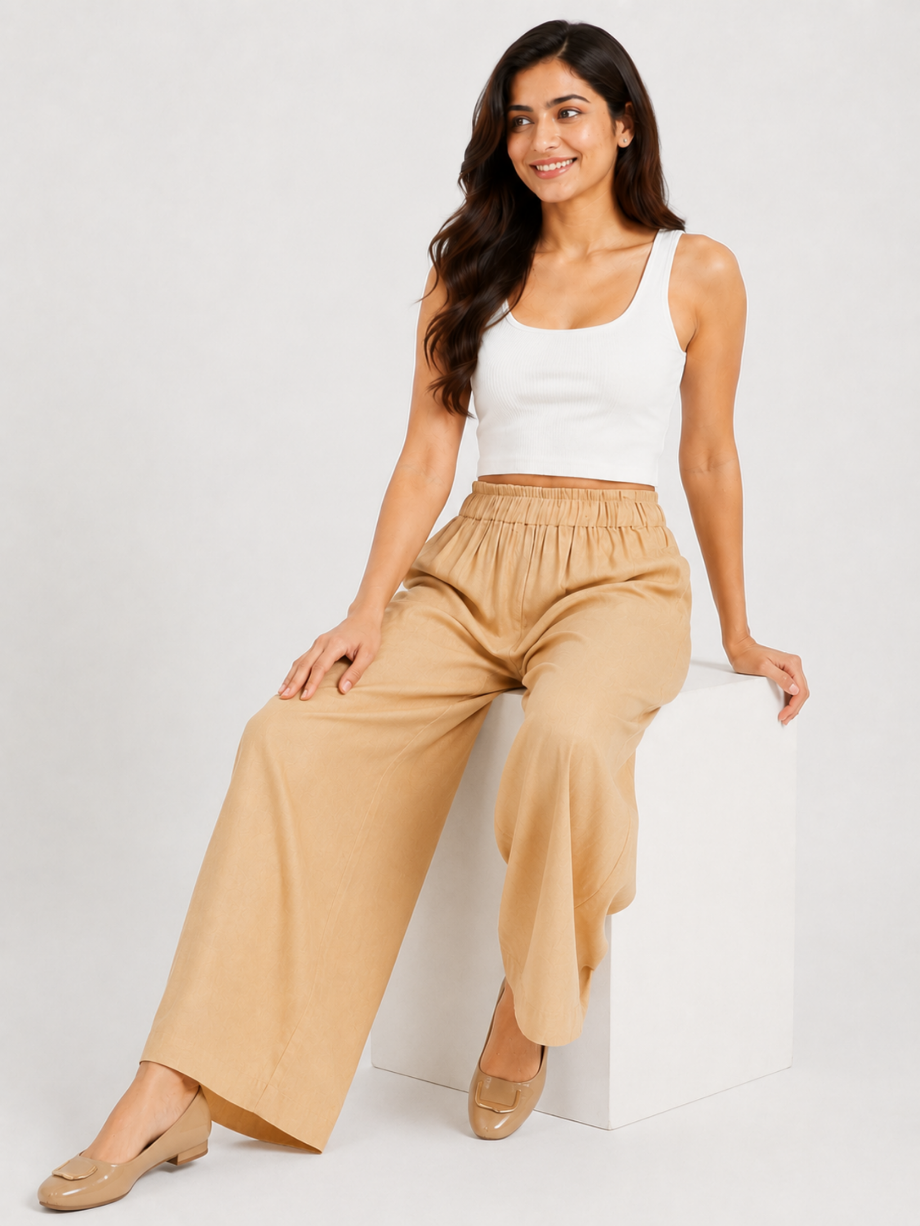 Stylish Women's Palazzo - Golden