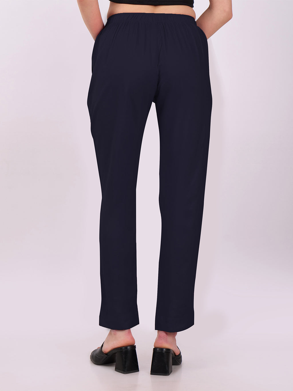 Stylish Women's Rayon Kurti Pants - Navy Blue