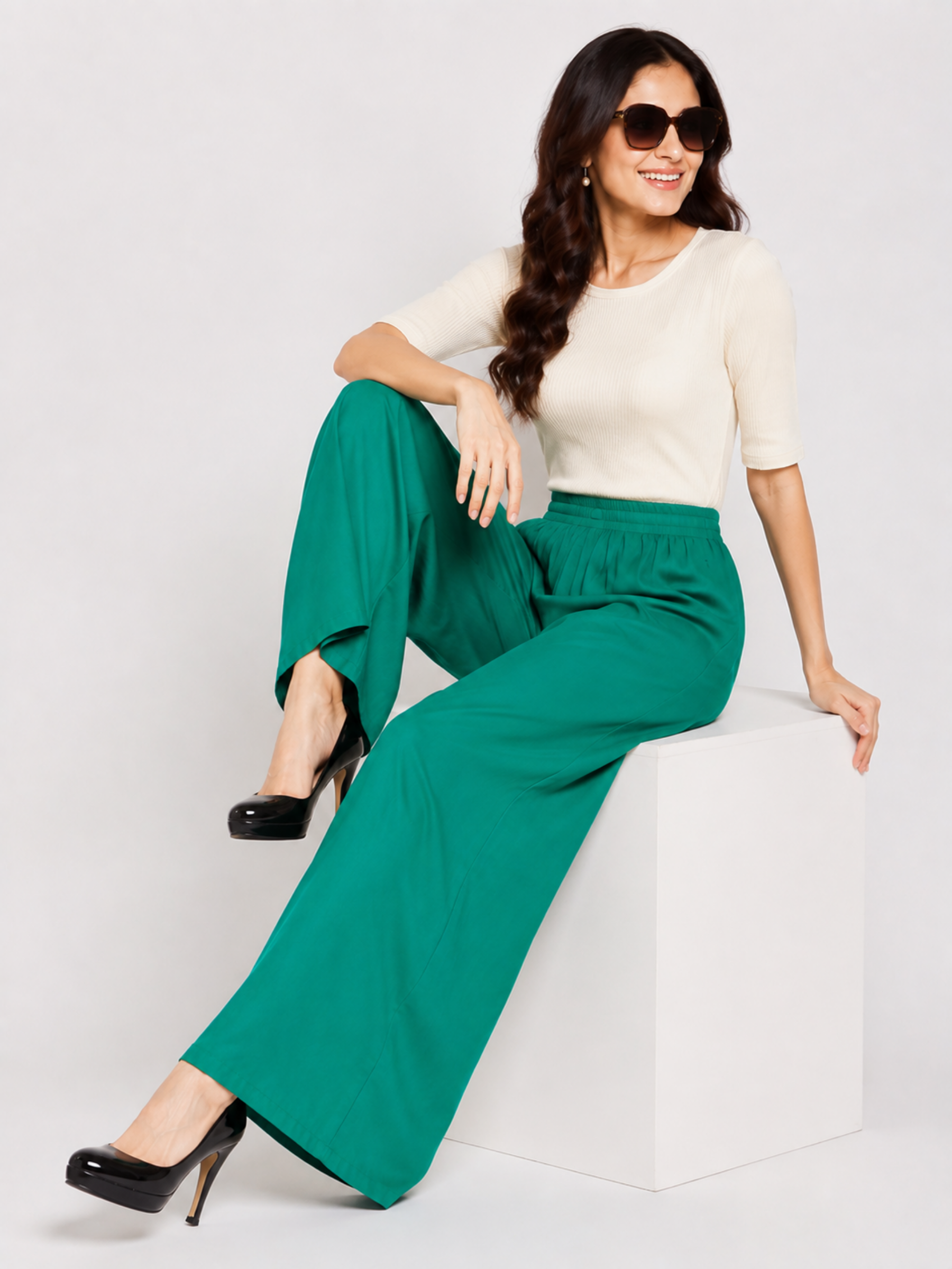 Stylish Women's Palazzo - Sea Green