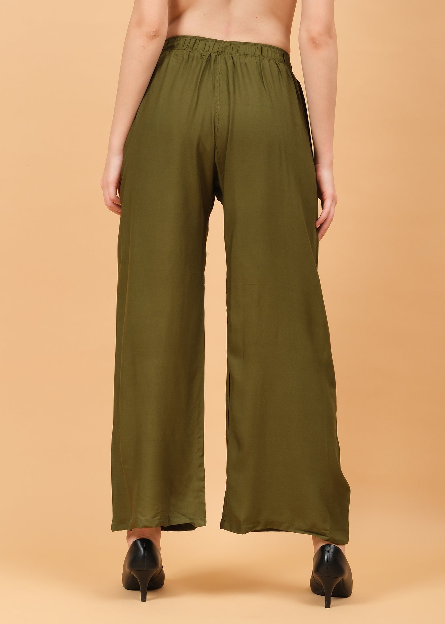 Stylish Women's Palazzo - Olive Green