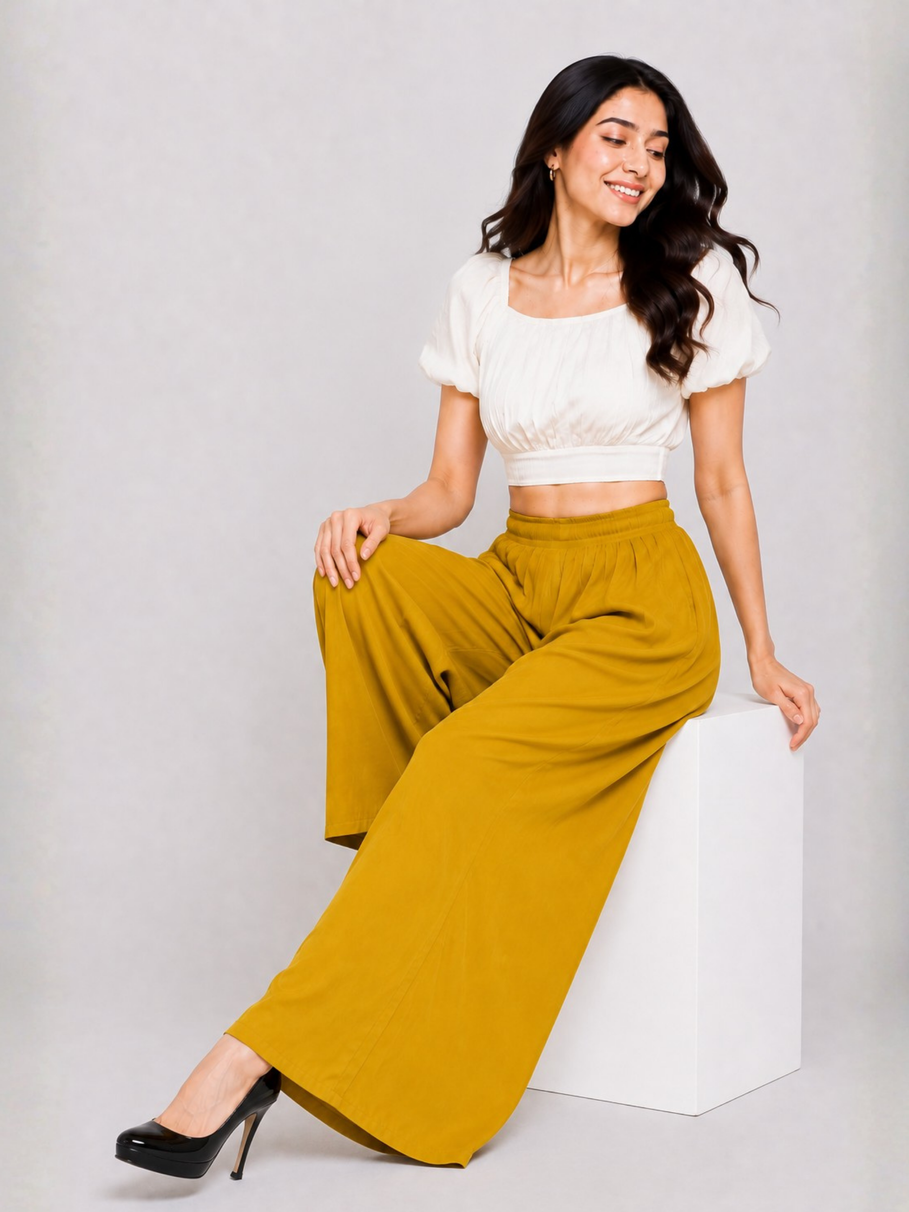 Stylish Women's Palazzo - Mustard