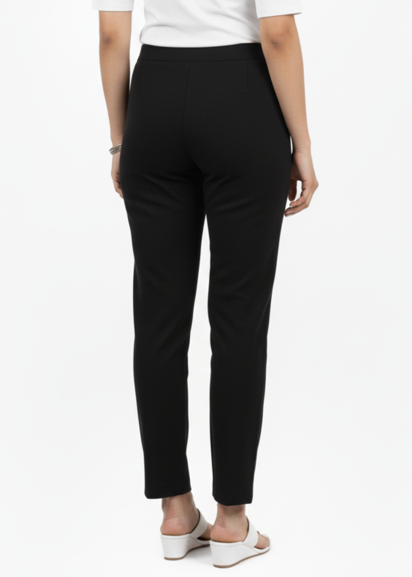 Super Soft Cotton Straight Pants - Black