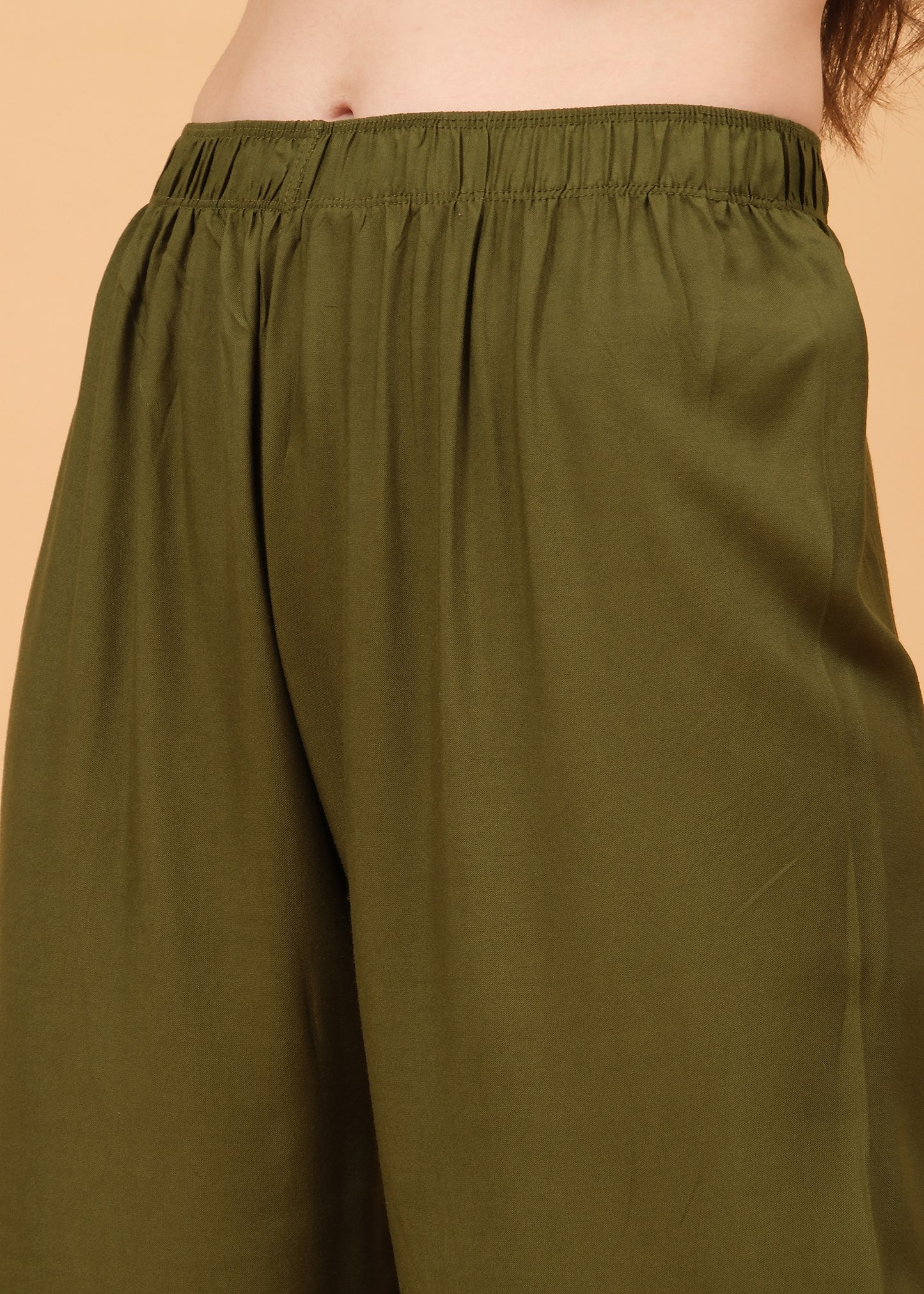 Stylish Women's Palazzo - Olive Green
