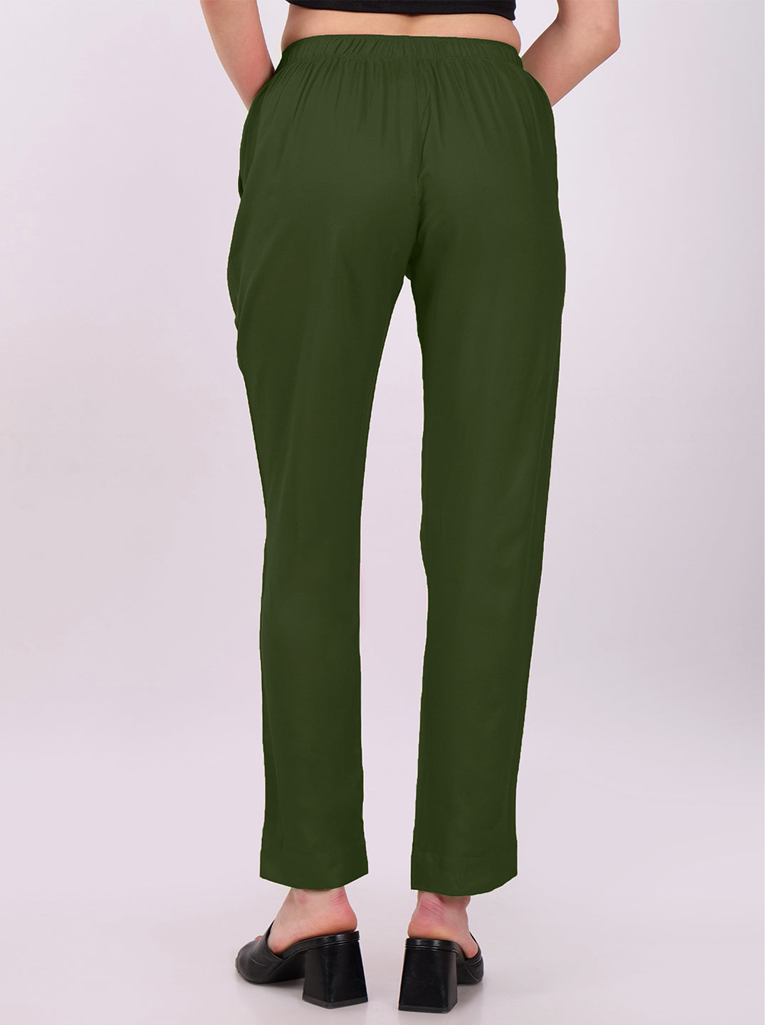 Stylish Women's Rayon Kurti Pants - Bottlegreen