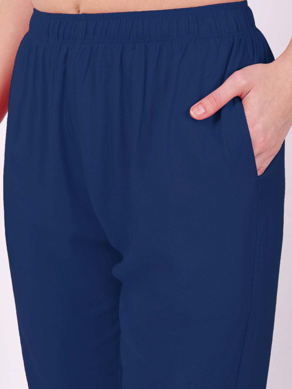 Stylish Women's Rayon Kurti Pants - Petrol Blue