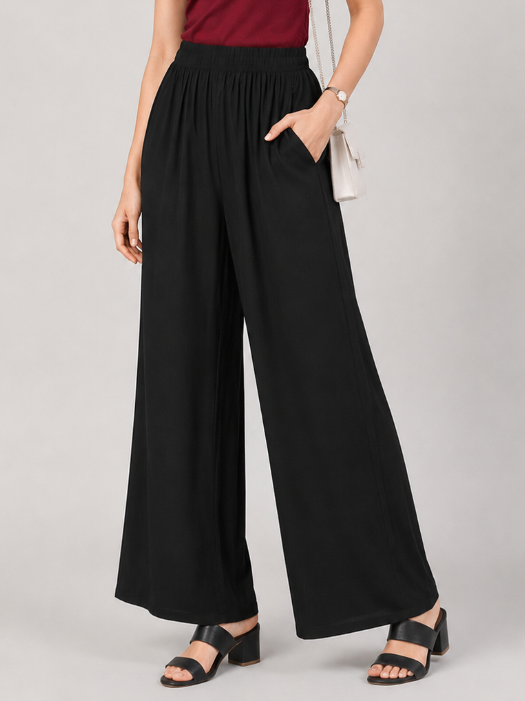 Stylish Women's Palazzo - Black