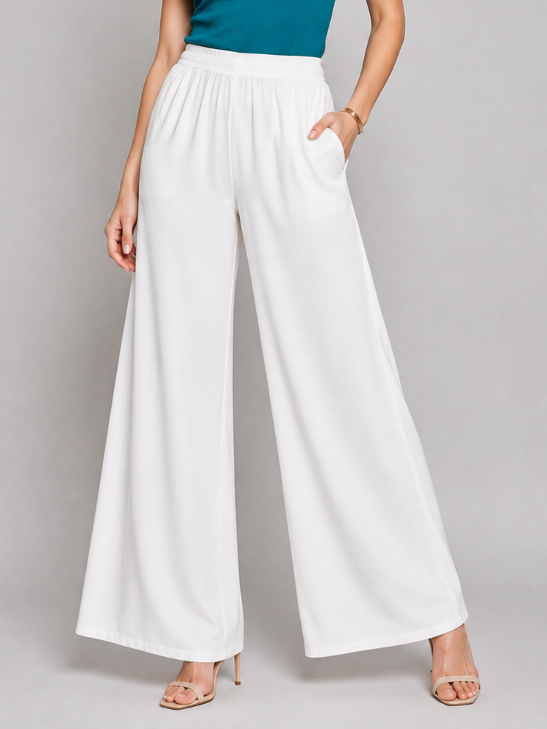 Stylish Women's Palazzo - White